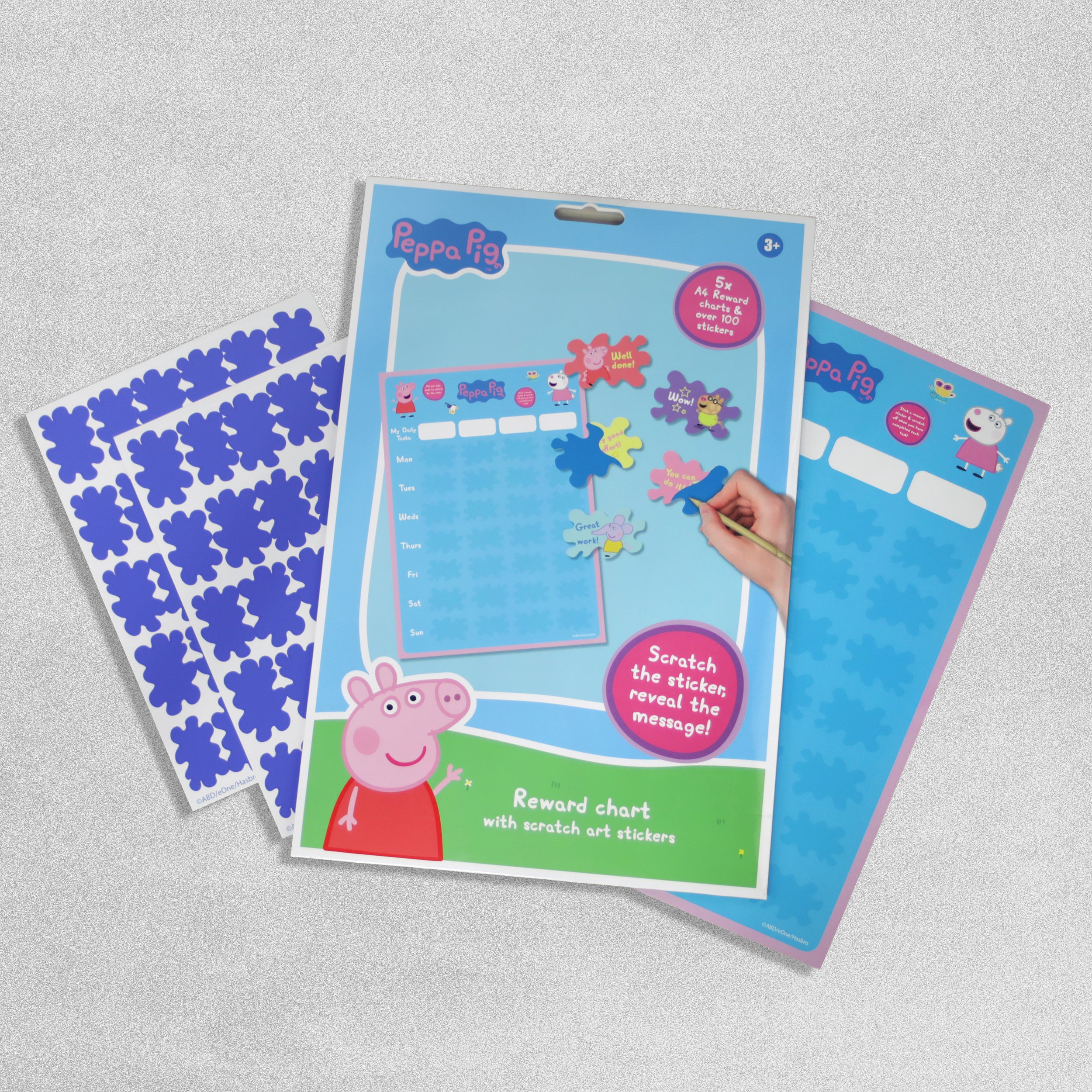 Peppa Pig Reward Chart With Scratch & Reveal Stickers Childrens Behaviour Tasks