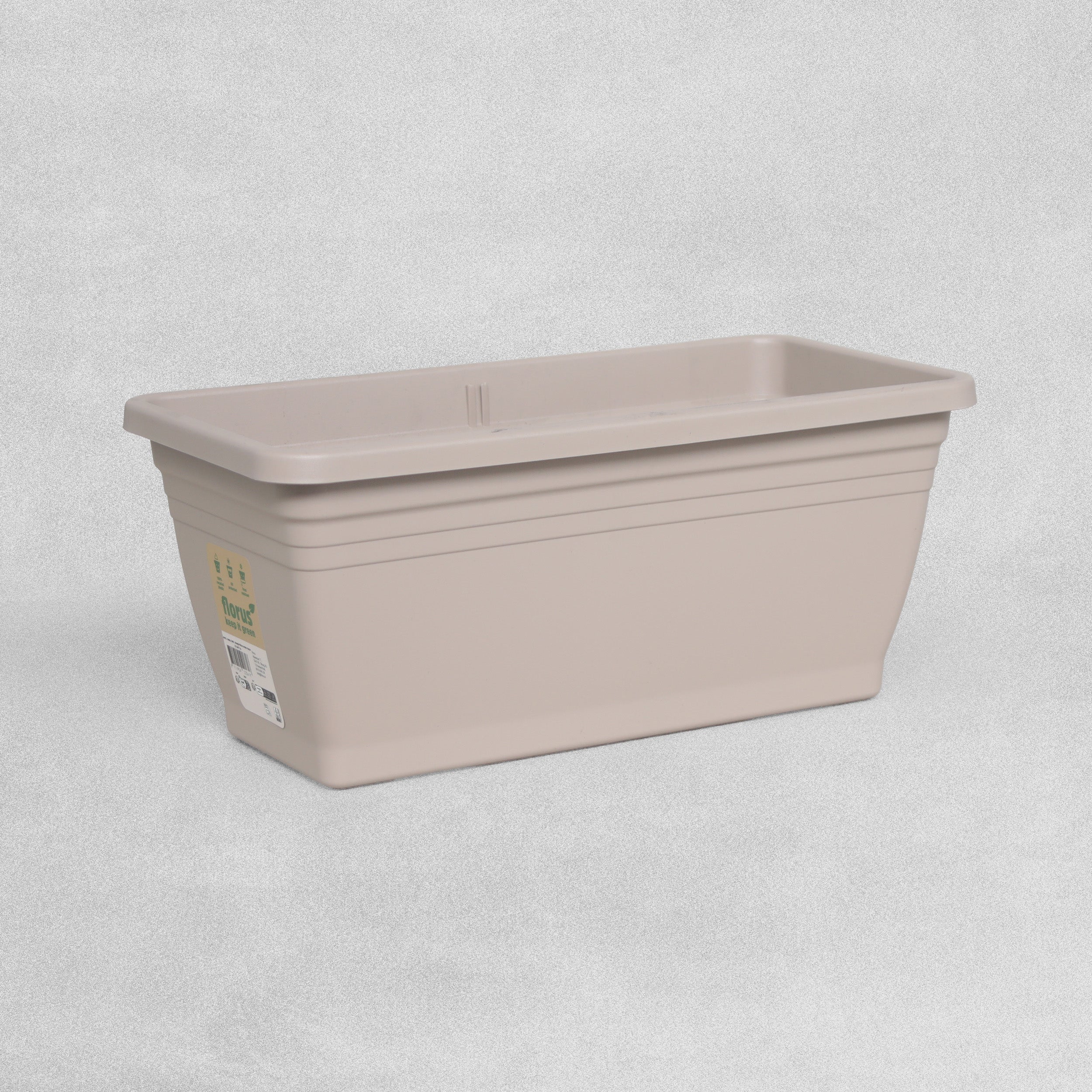 Florus Mediterranean Campana Balcony Trough 40cm - Taupe
