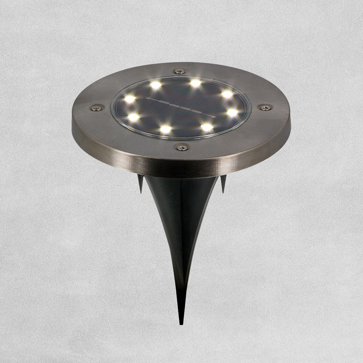 EZ Solar LED Round ground spotlight solar 2 pieces - Cool White