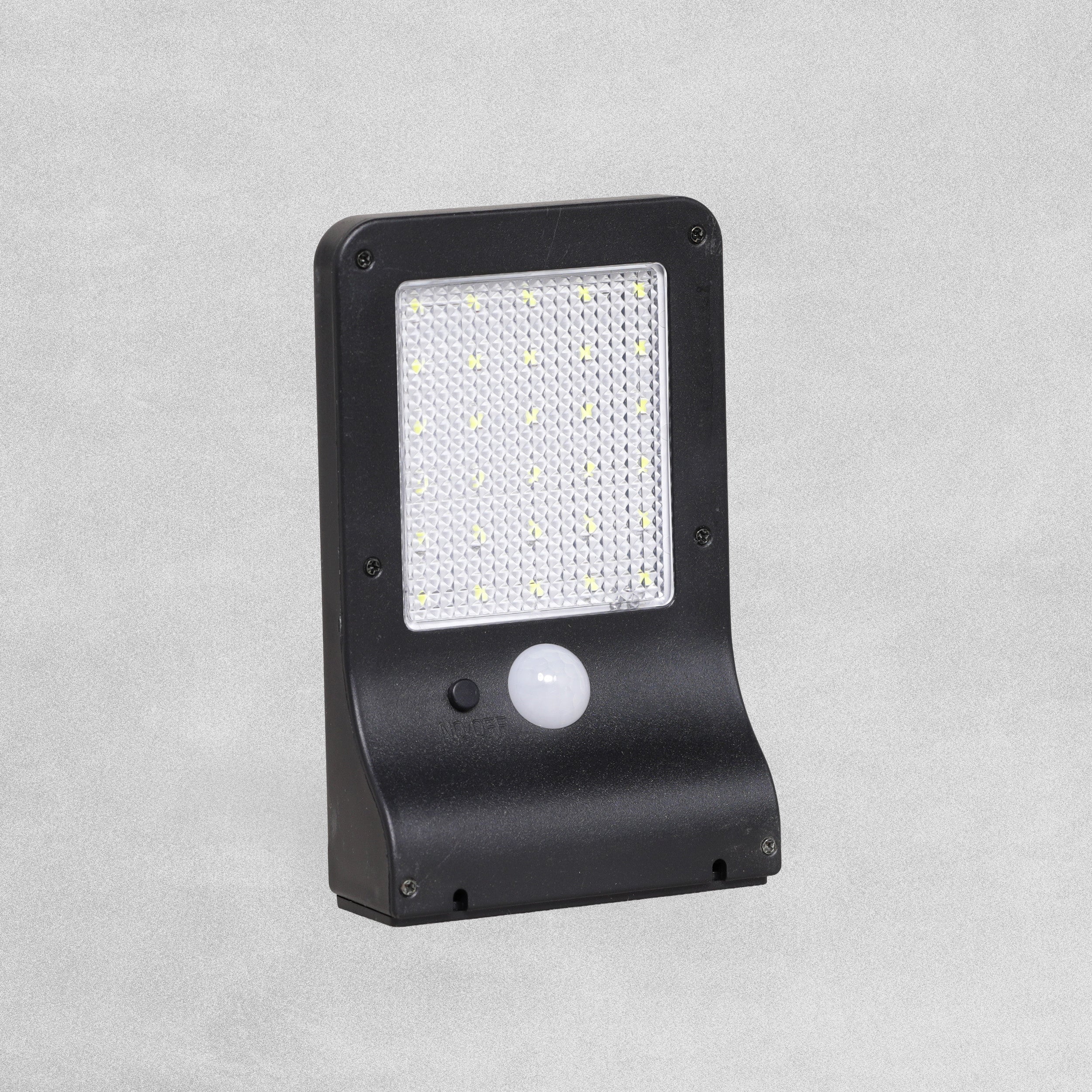 EZ Solar 300lm Black Solar Motion Sensor LED Wall Light - Cool White