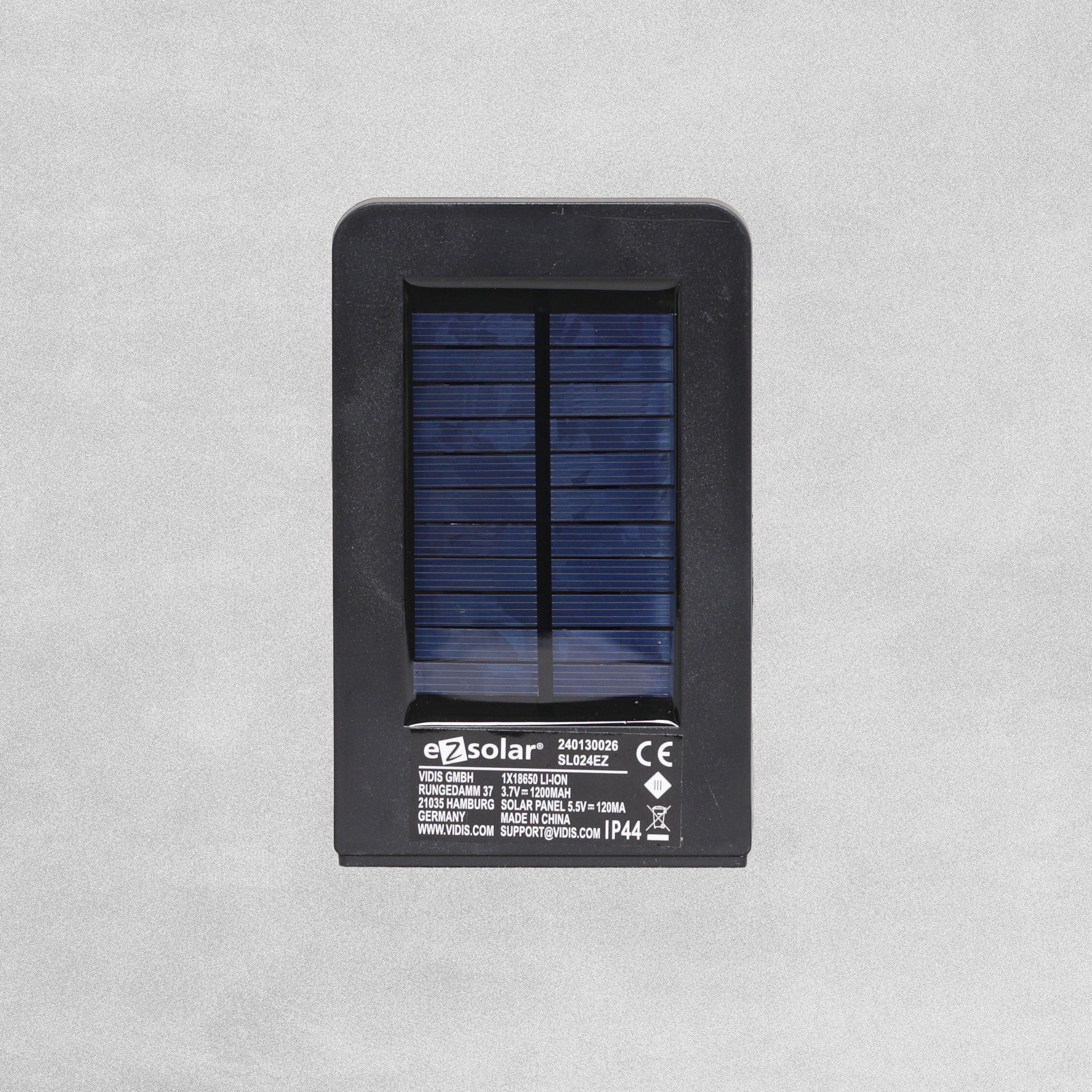 EZ Solar 300lm Black Solar Motion Sensor LED Wall Light - Cool White