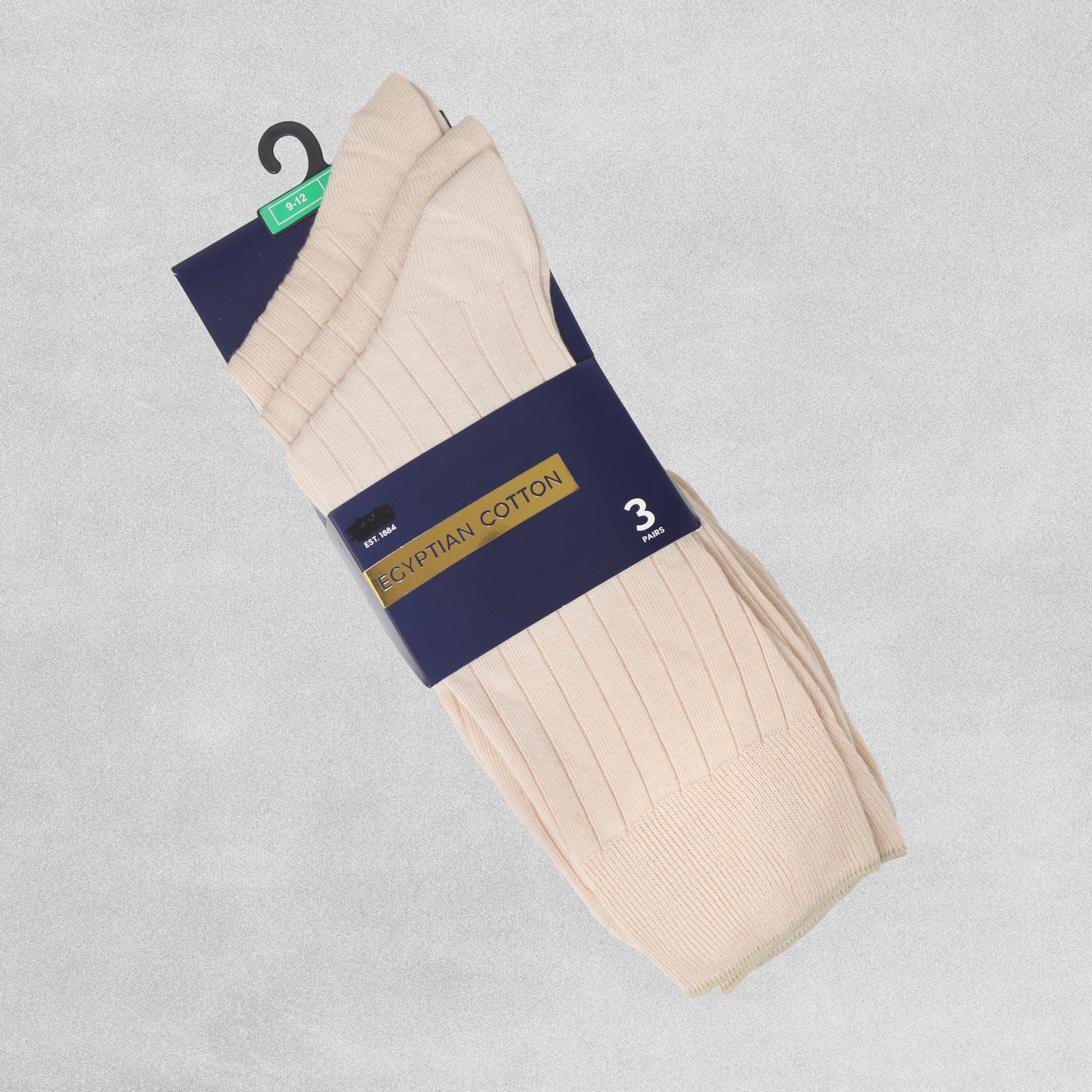 Mens Egypt Cotton Socks - Size 9-12 - Various colours (Pack of 3)