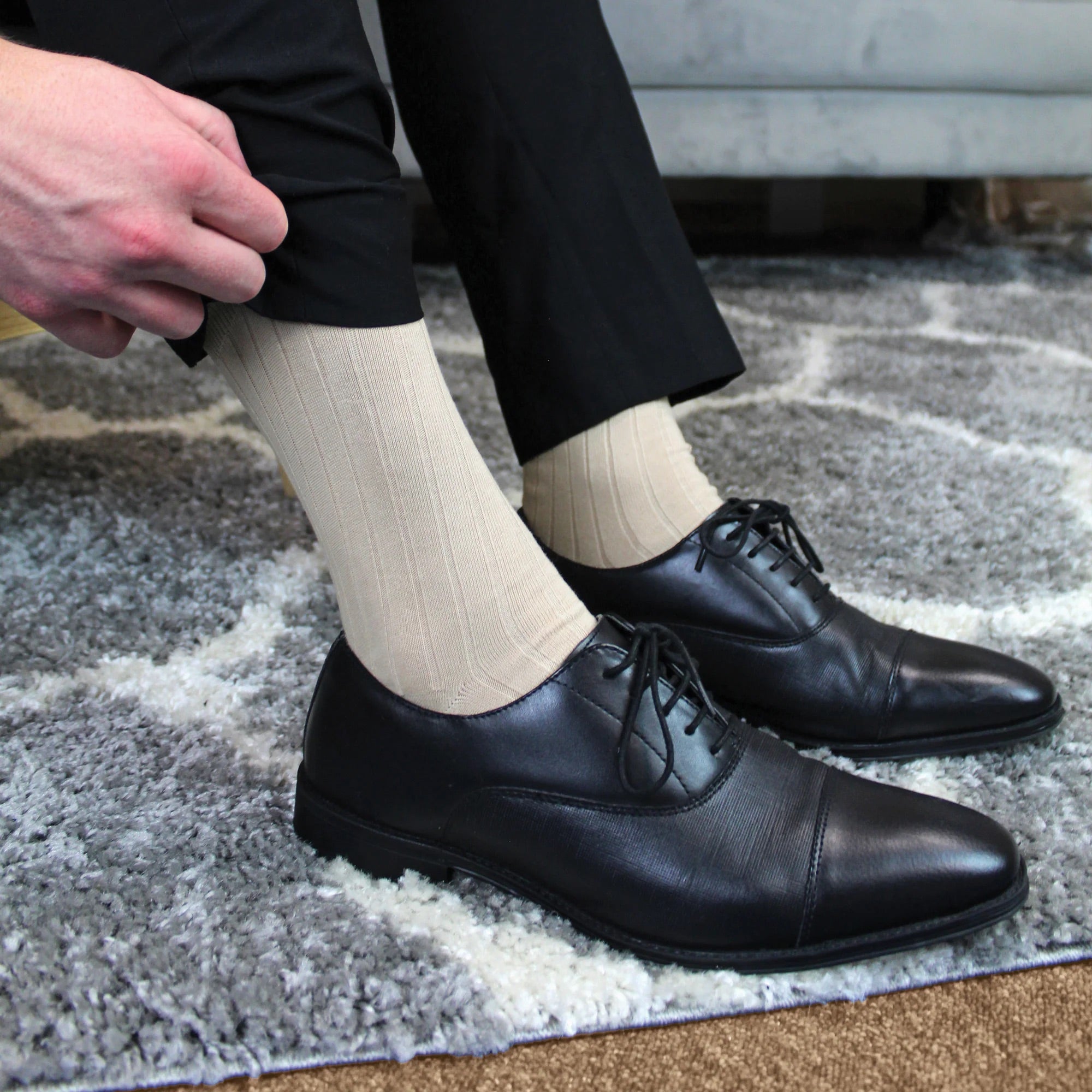 Mens Egypt Cotton Socks - Size 9-12 - Various colours (Pack of 3)