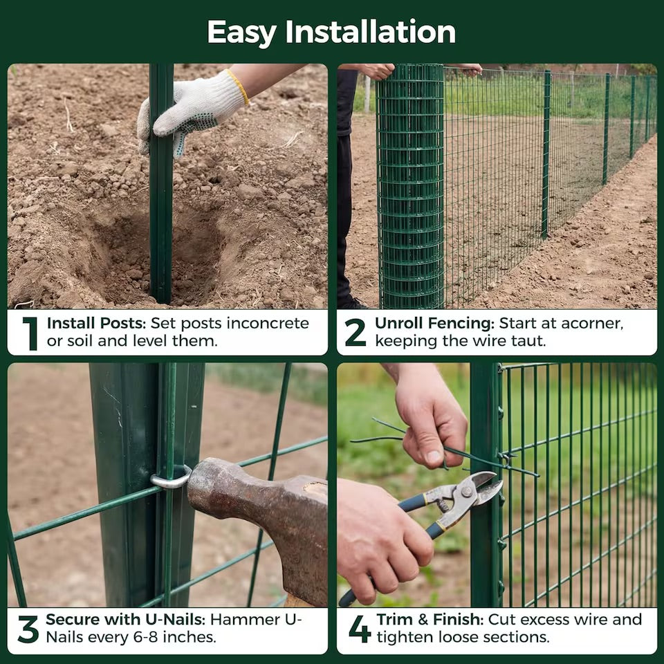 Euro Fence PVC Mesh 50x50mm -1m x 10m