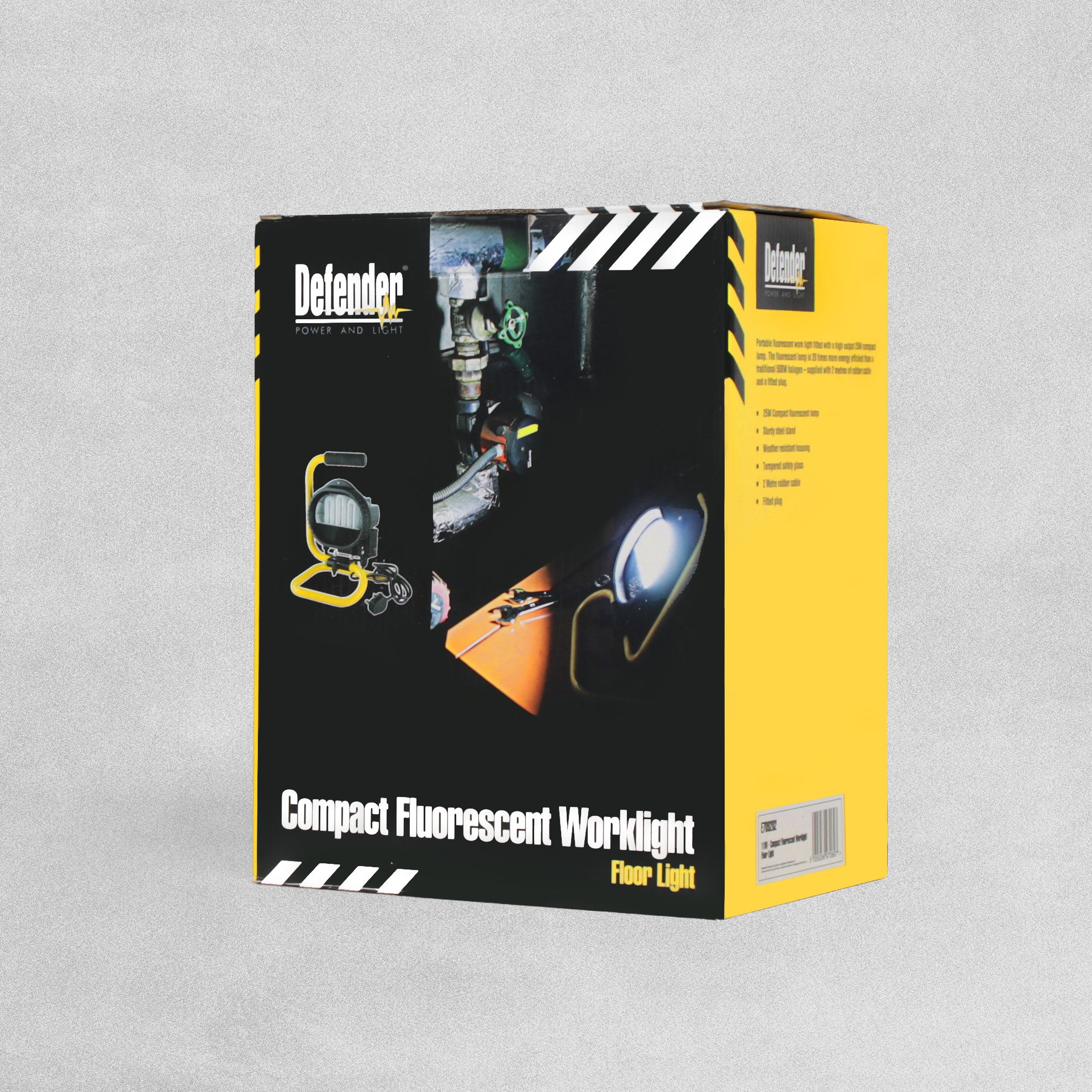 Defender Compact High Output Fluorescent Floor Worklight - 110V