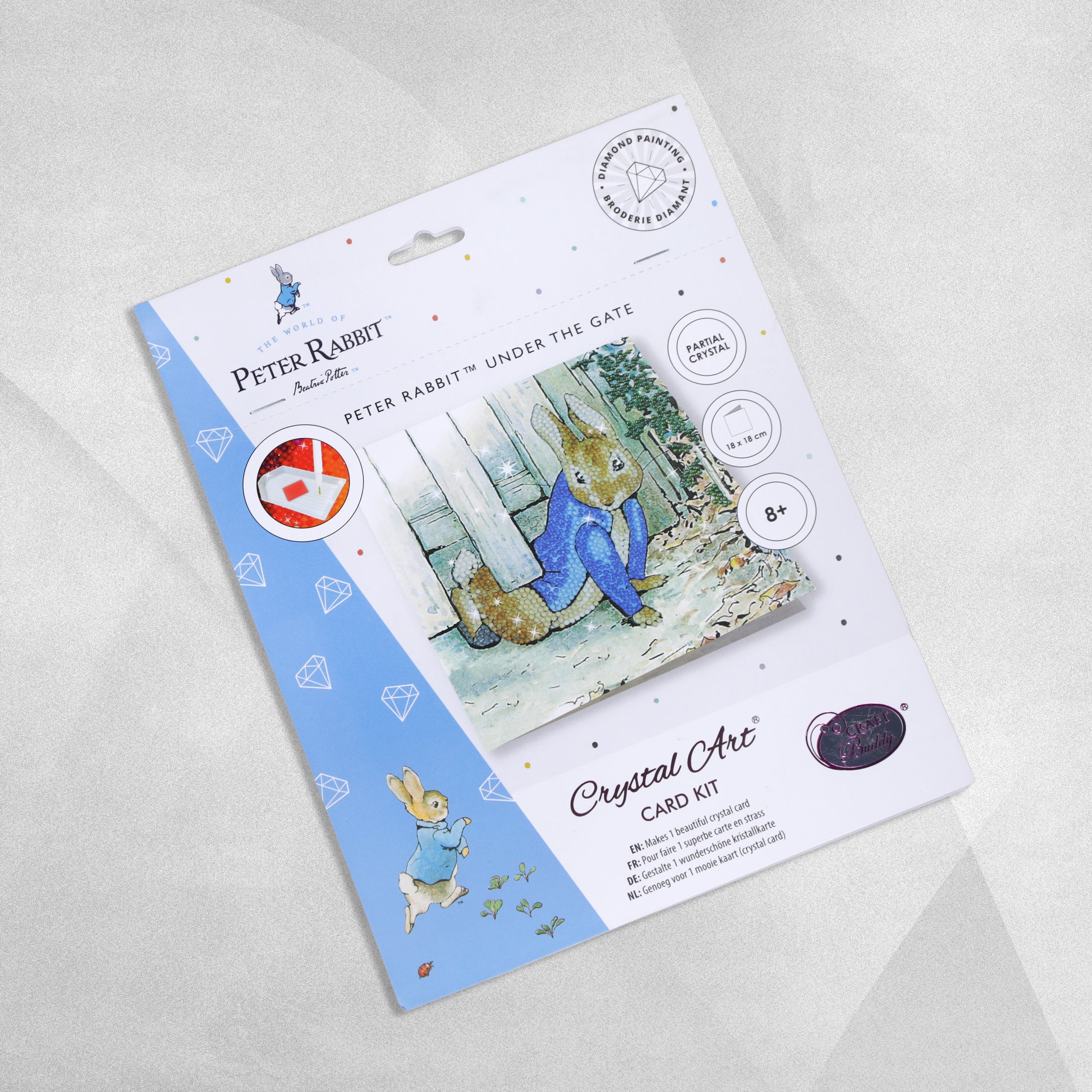 Craft Buddy Beatrix Potter 18x18cm Crystal Art Card- various characters