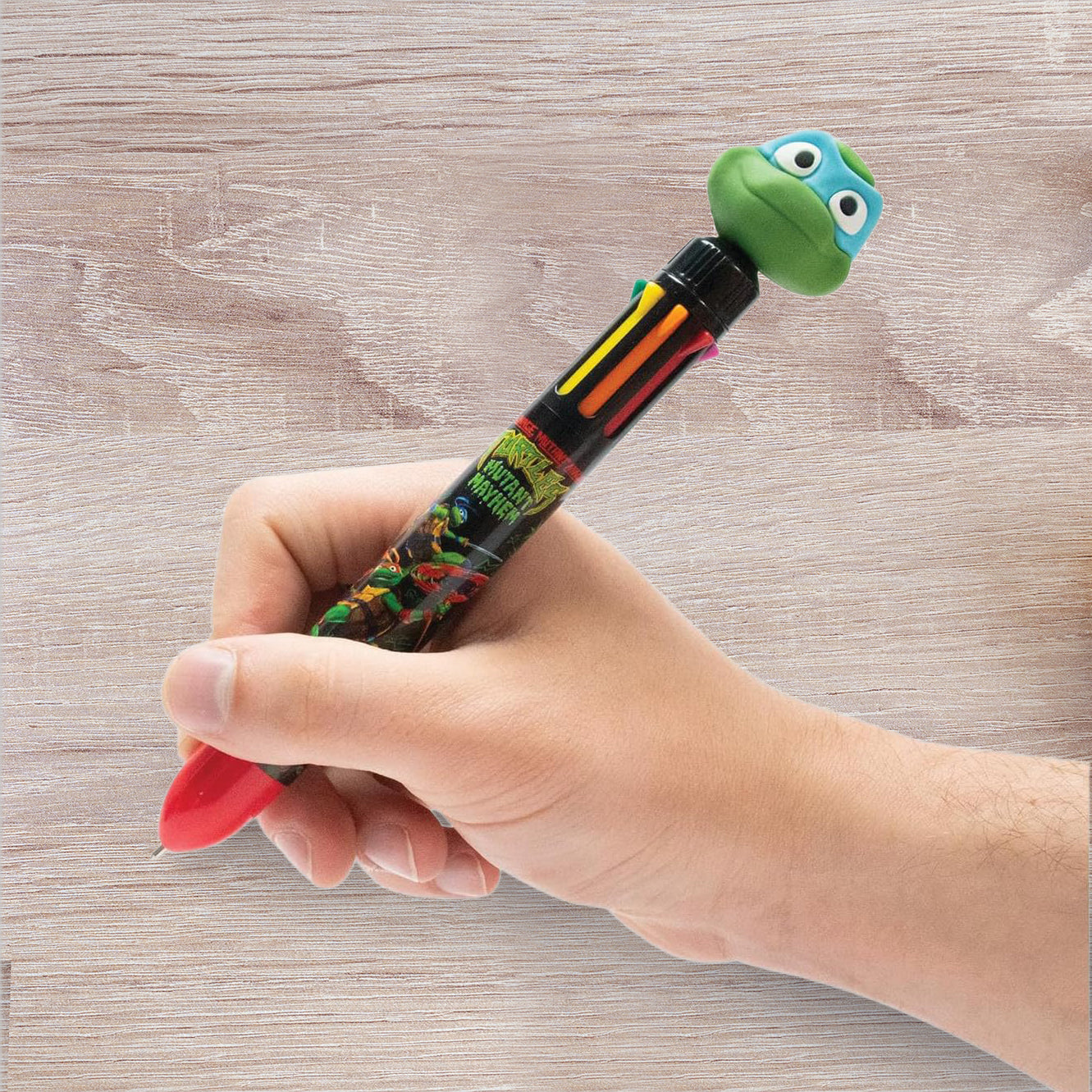 Teenage Mutant Ninja Turtles Mutant Mayhem Multi Colour Pen 3D Topper Kids Pen