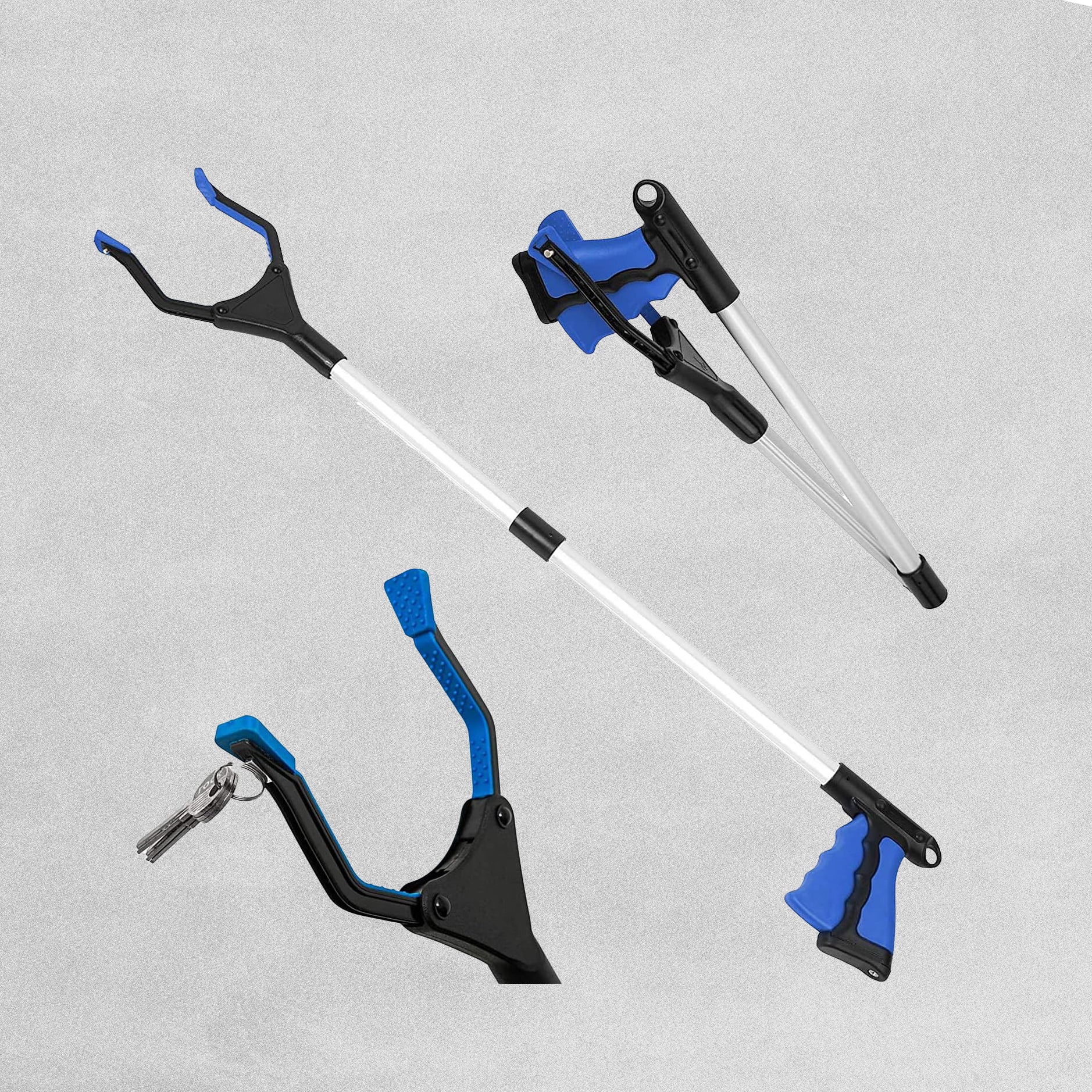 Heavy Duty Folding Grabber, Litter Picker variable claw and embedded magnet