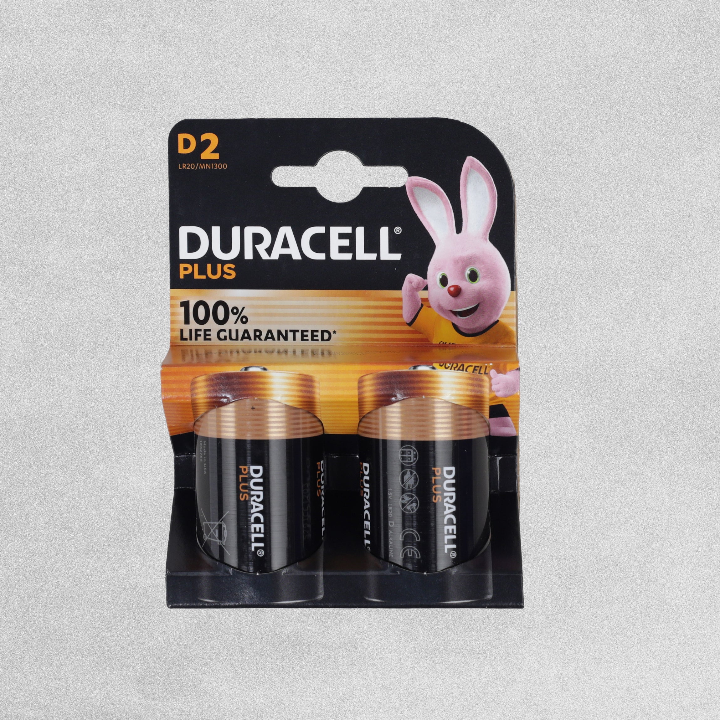 DURACELL PLUS LR20 D SIZE 2PK