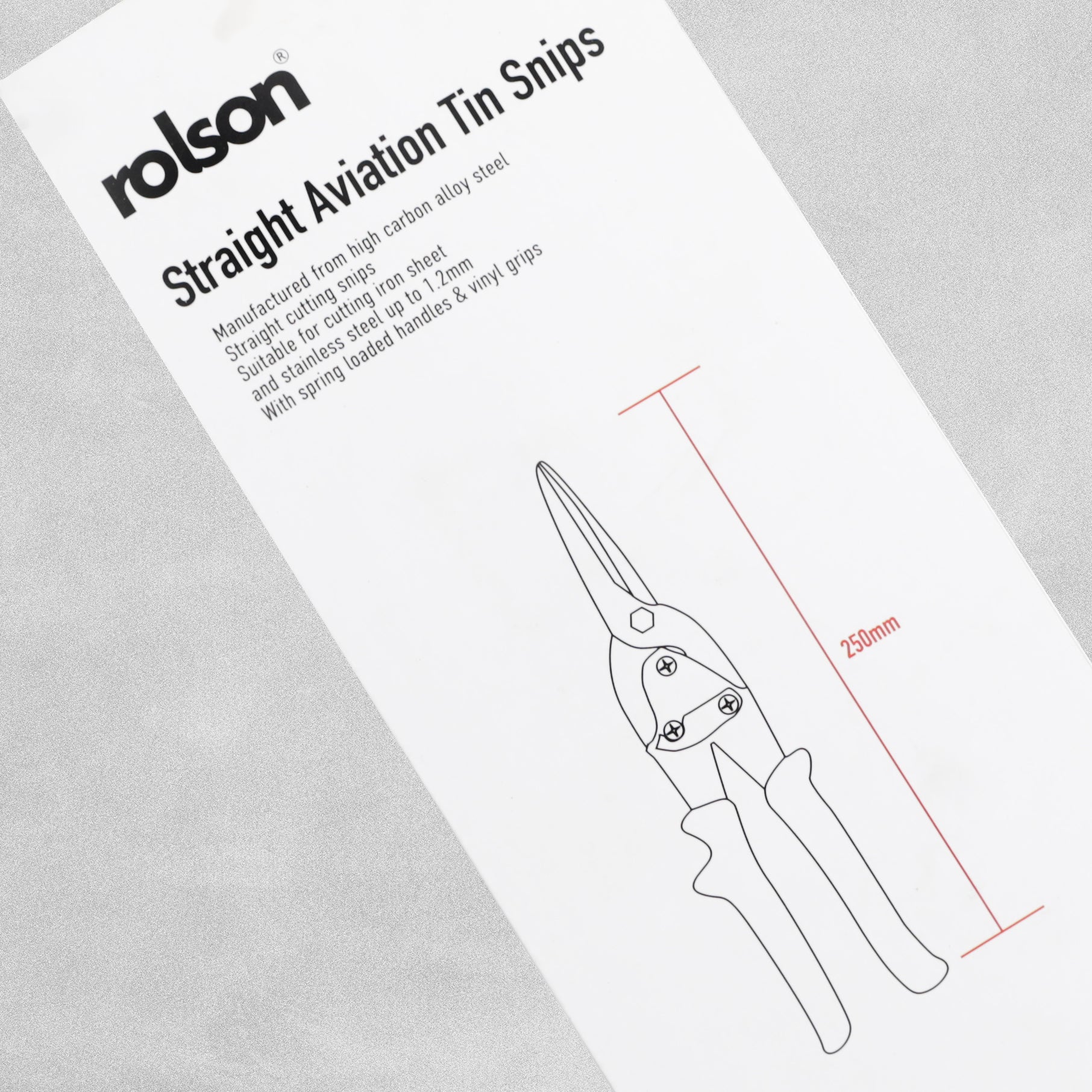 Rolson Straight Aviation 250 mm Tin Snips