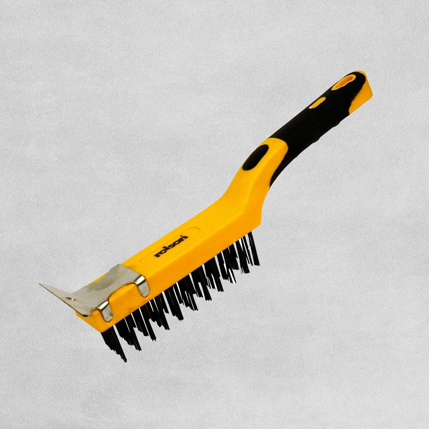 Rolson Wire Brush 4 Row with Scraper