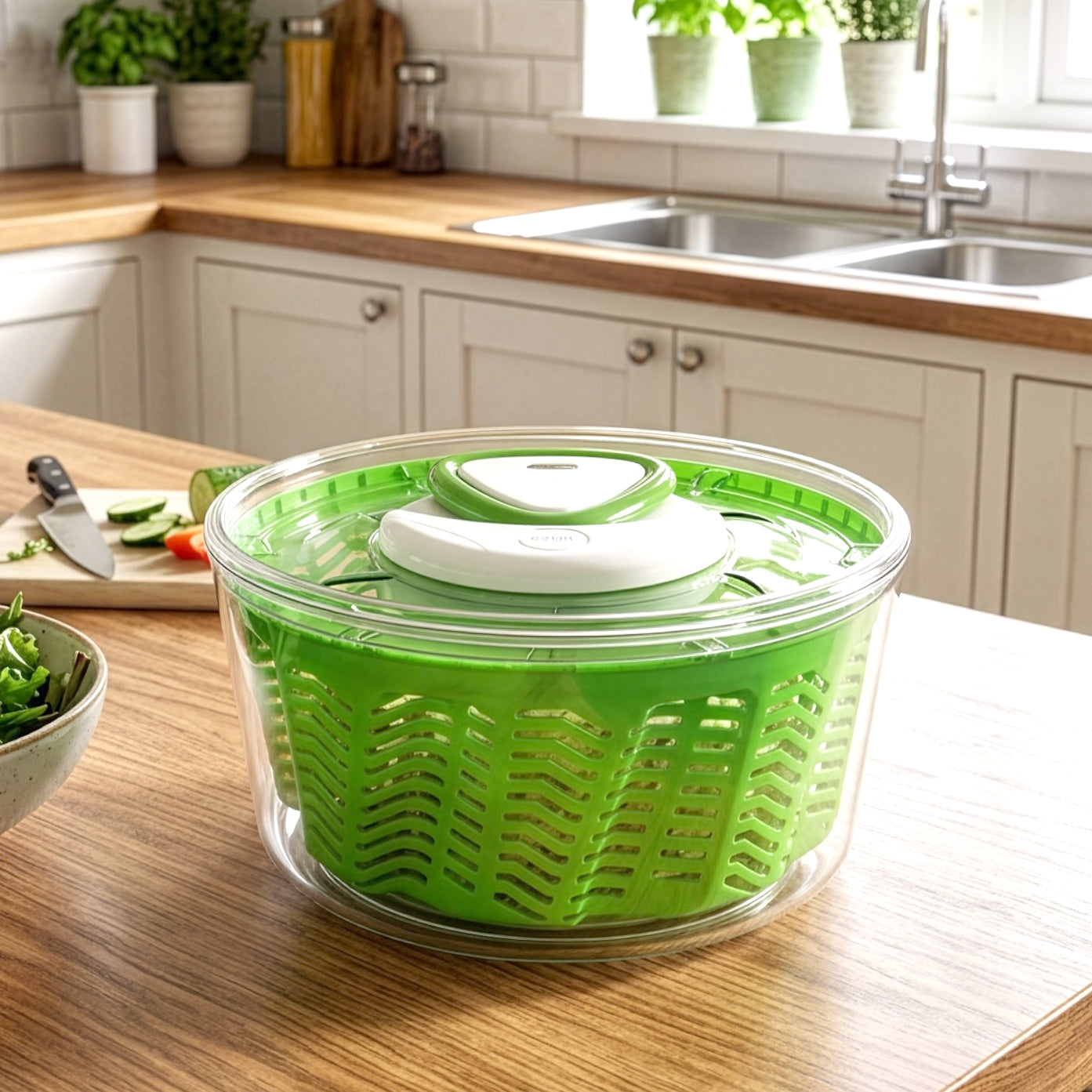 Zyliss Easy Spin 2 Salad Spinner Green