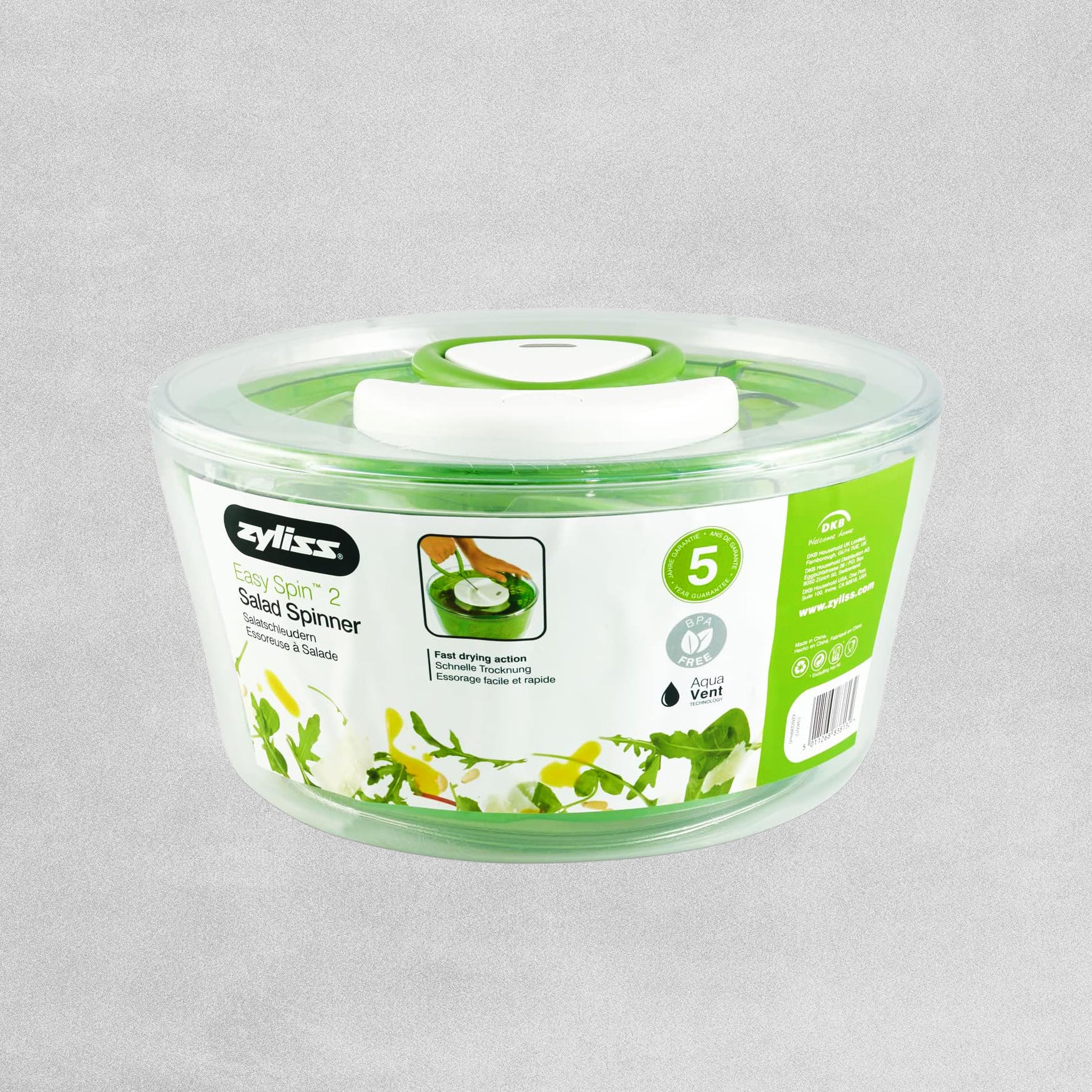 Zyliss Easy Spin 2 Salad Spinner Green