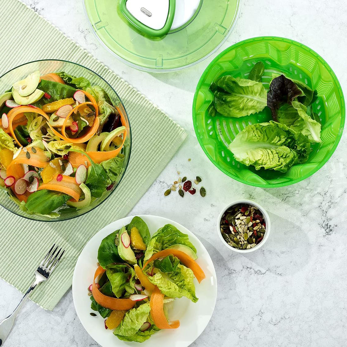 Zyliss Easy Spin 2 Salad Spinner Green