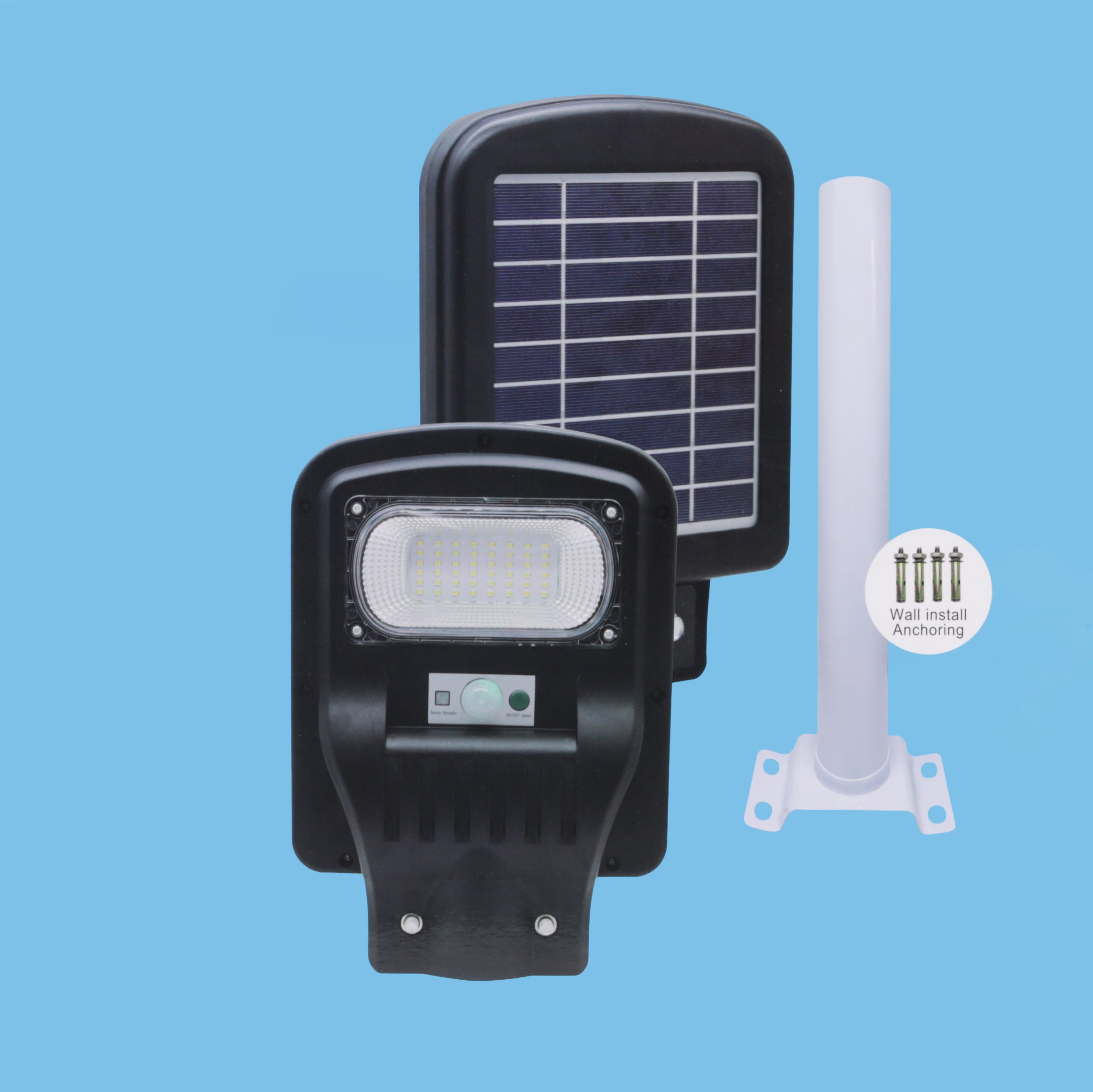 ExtraStar Radar Sensor Solar Street Lamp 6500k LED 40 W 350 Lumen Cold Light Black