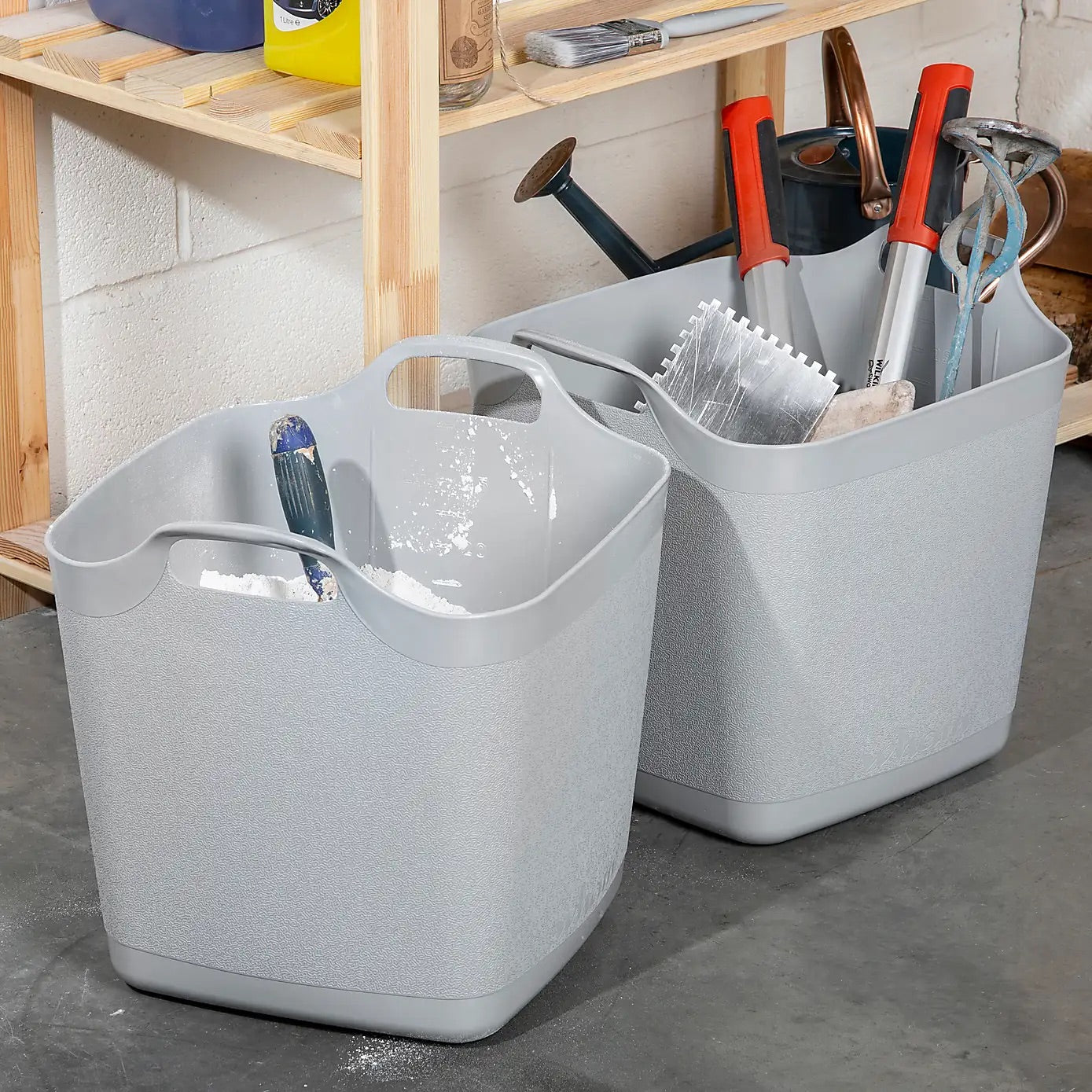 Wham Flexi Tub 25L Square Stone