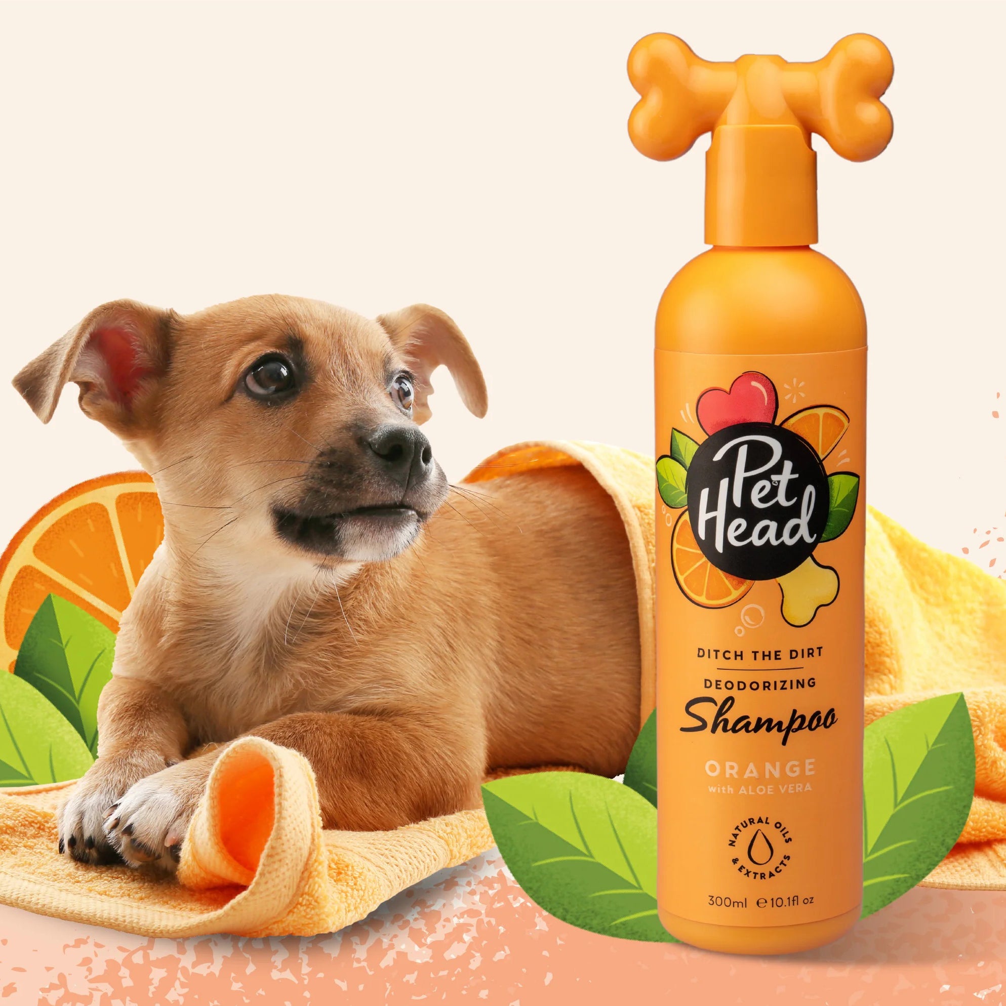 Pet Head Ditch the Dirt Fur care collection - Orange