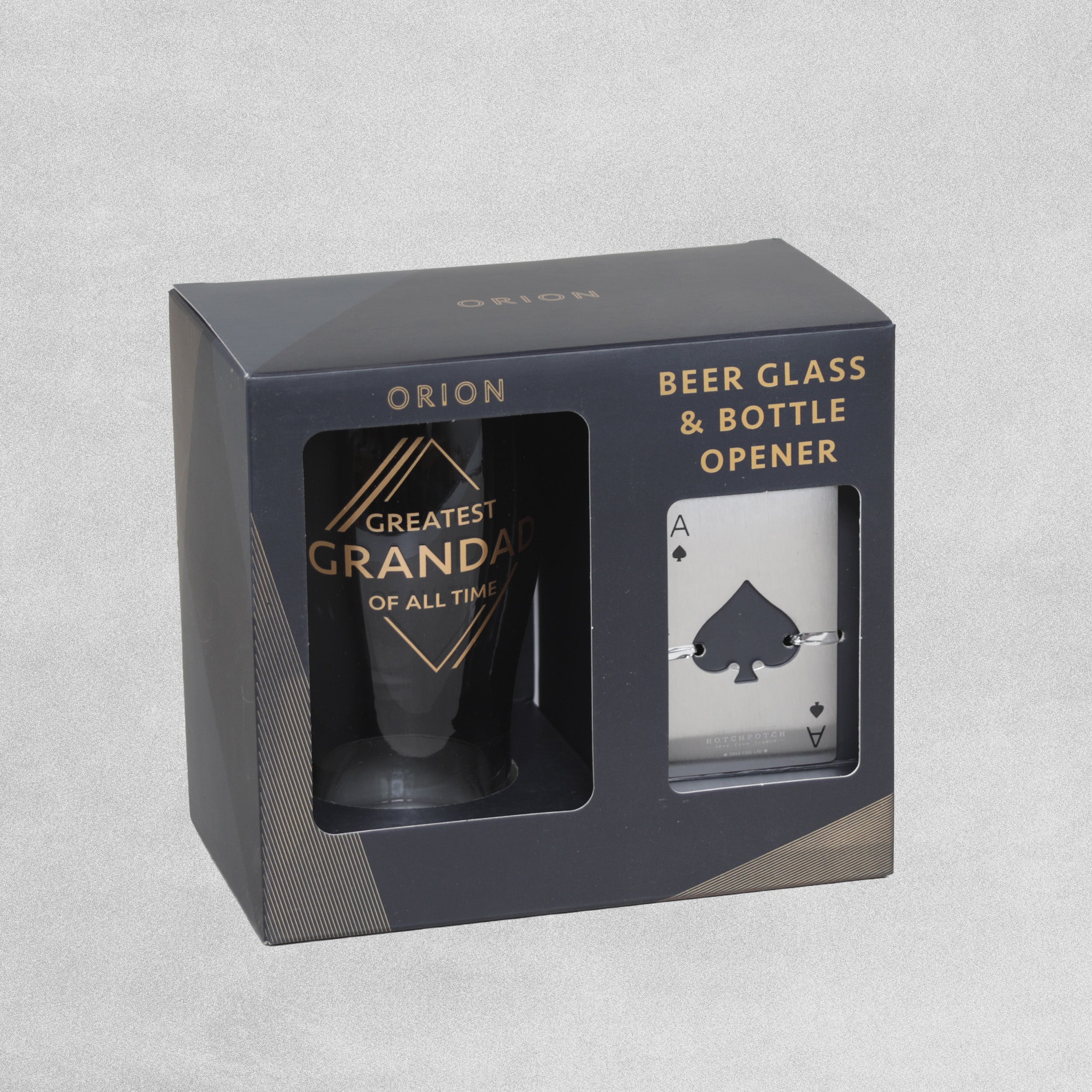 Hotchpotch Orion Beer Glass & Bottle Opener Playing Card Various Designs