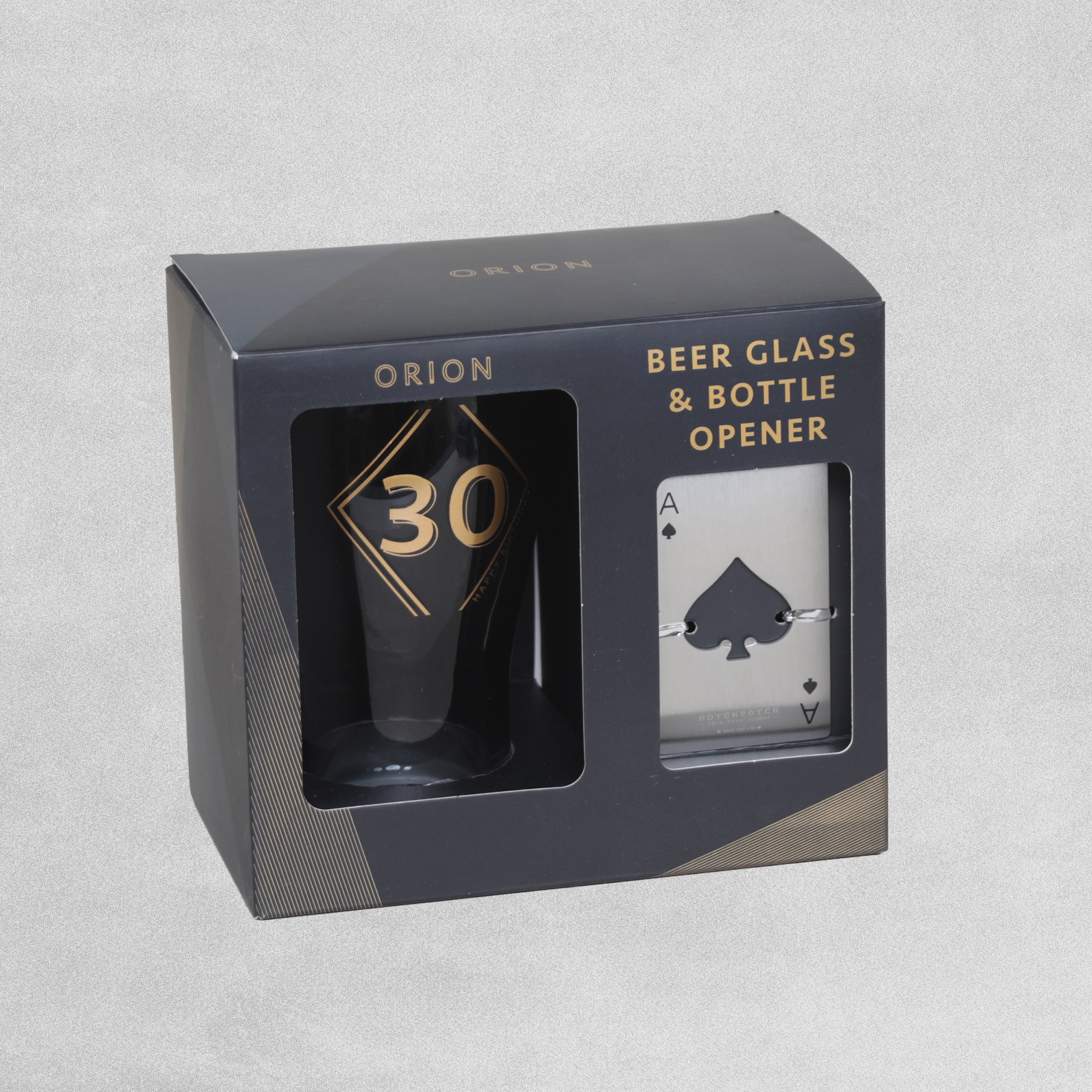 Hotchpotch Orion Beer Glass & Bottle Opener Playing Card Various Designs