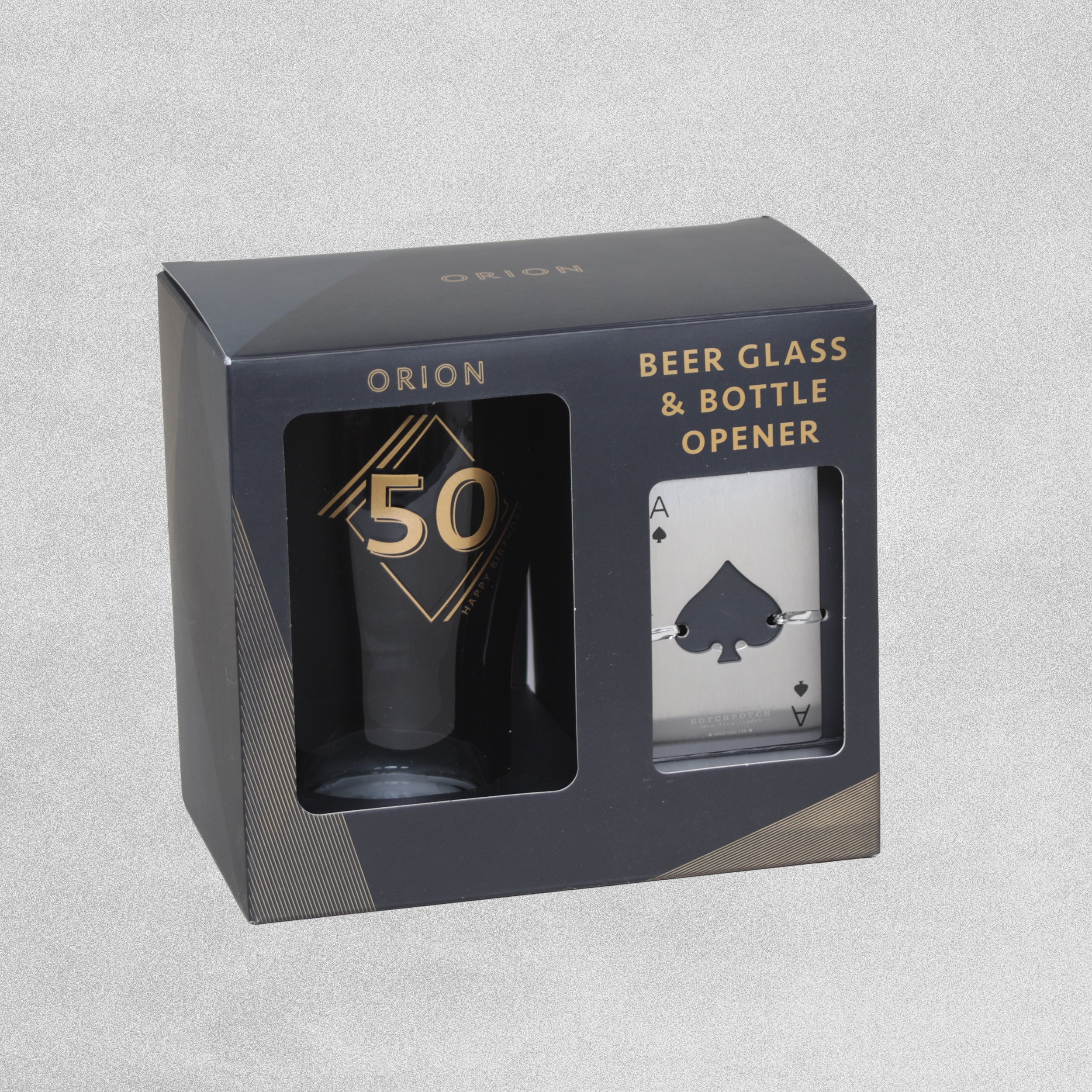 Hotchpotch Orion Beer Glass & Bottle Opener Playing Card Various Designs