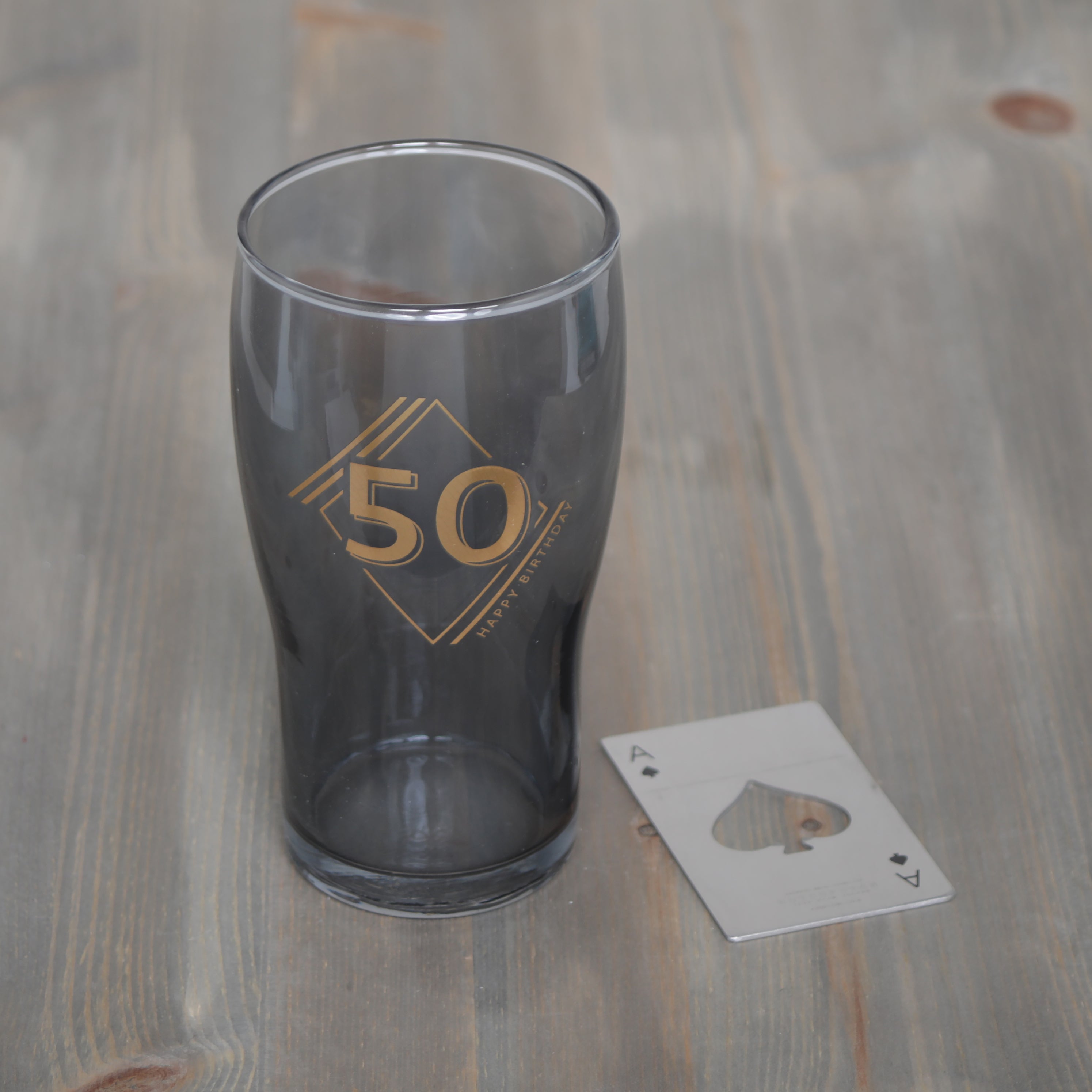 Hotchpotch Orion Beer Glass & Bottle Opener Playing Card Various Designs