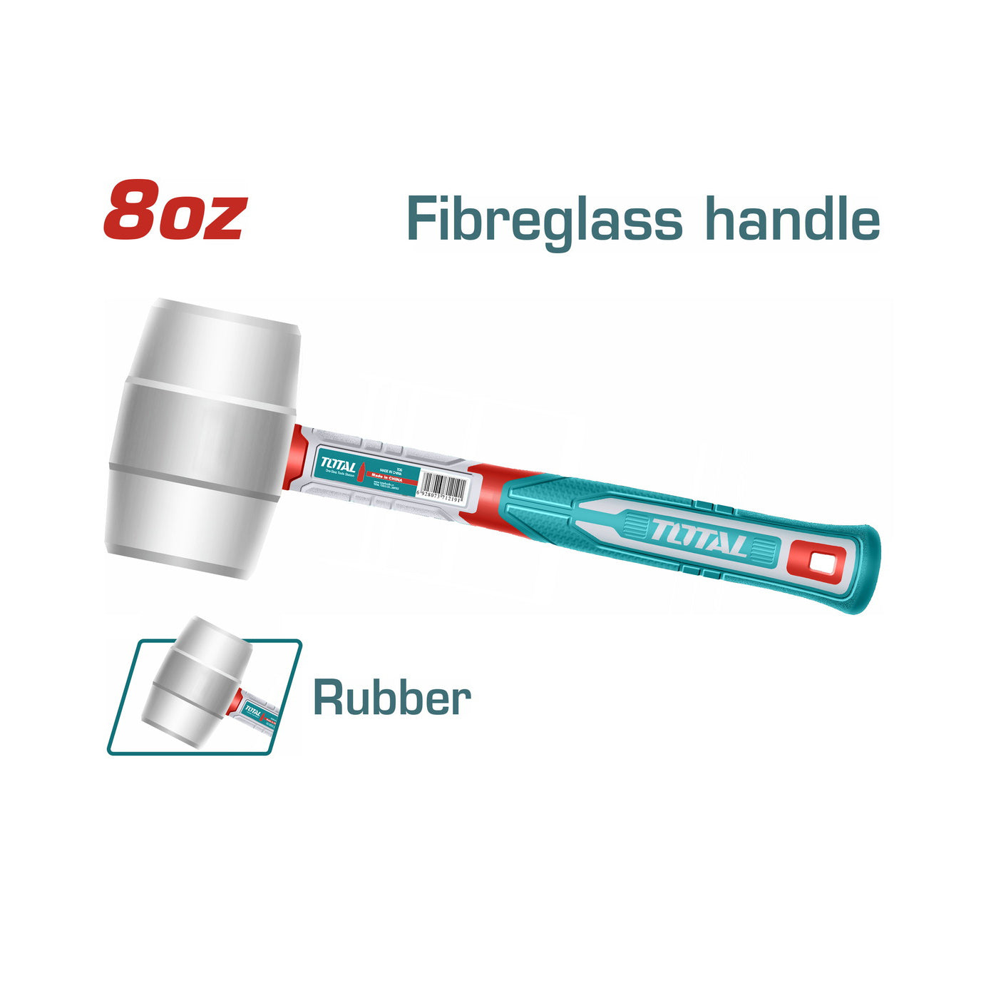 Total Rubber Hammer - 8oz - THRUH6908