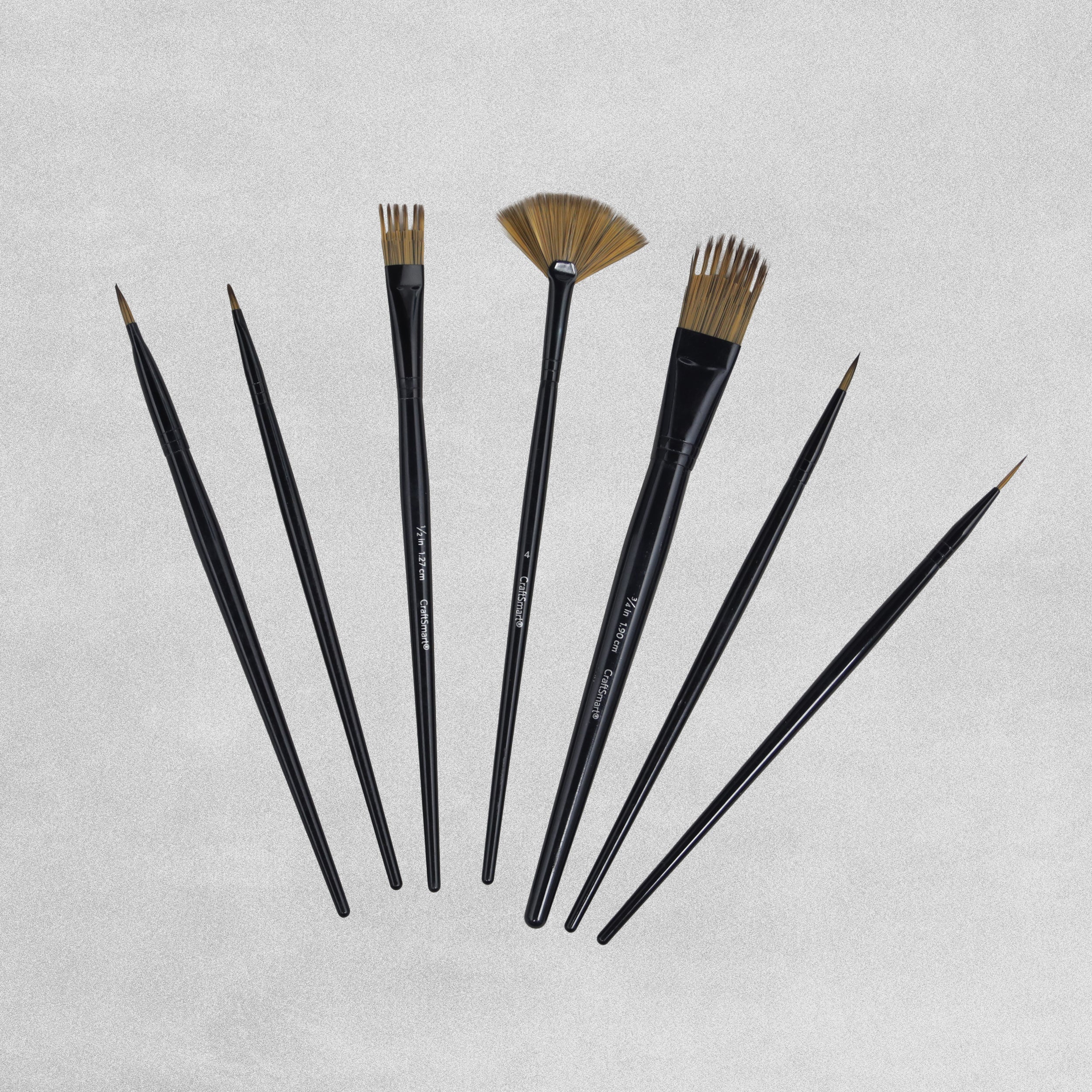 Craft Smart Black Label Combo Variety Set 7 PC Paint Brushes