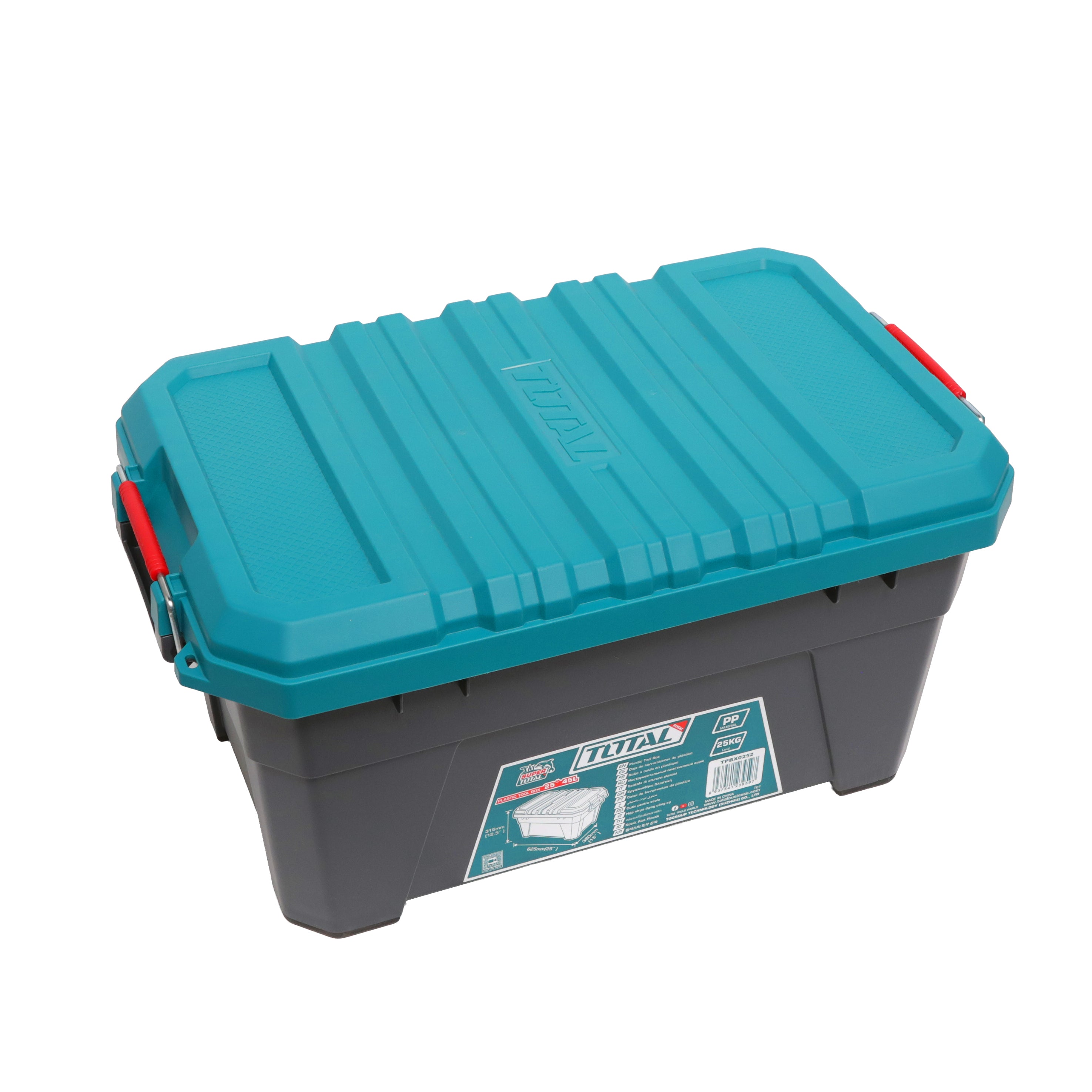 Total 25" Stackable Plastic Storage Box 45L - TPBX0252