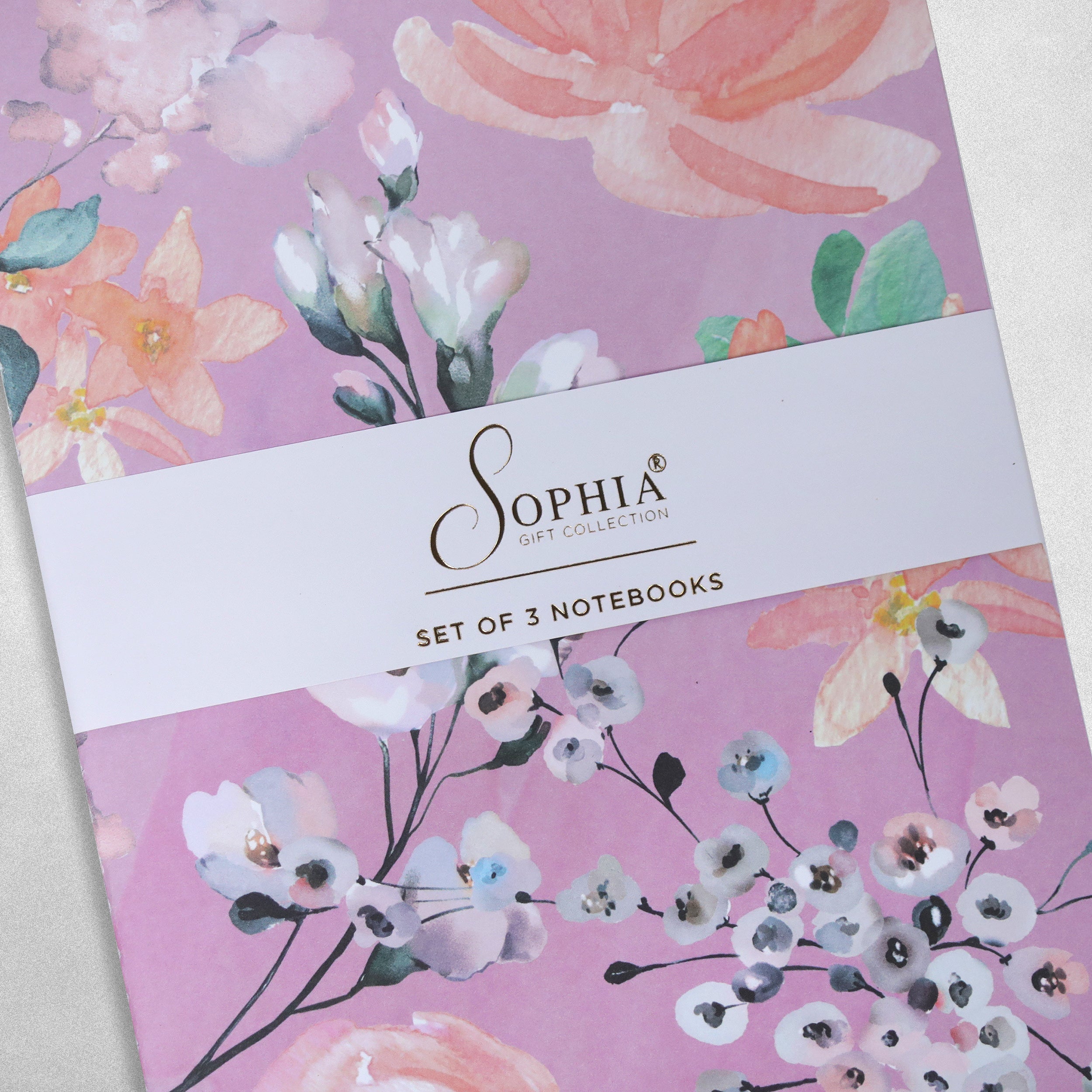 Sophia Floral Set of 3 Note Books A5