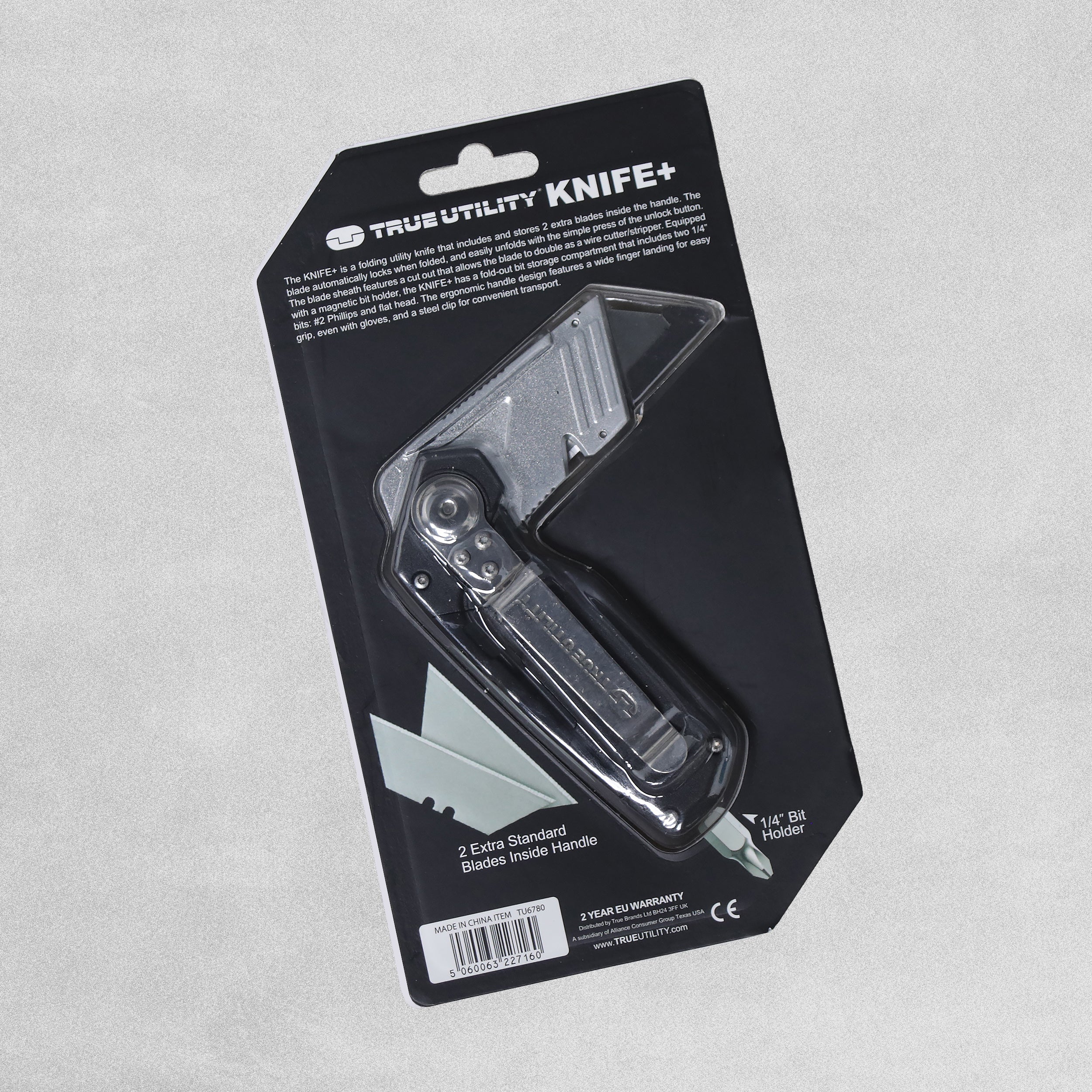 True Utility Knife + 2 Bits and Extra Blades 16.5cm