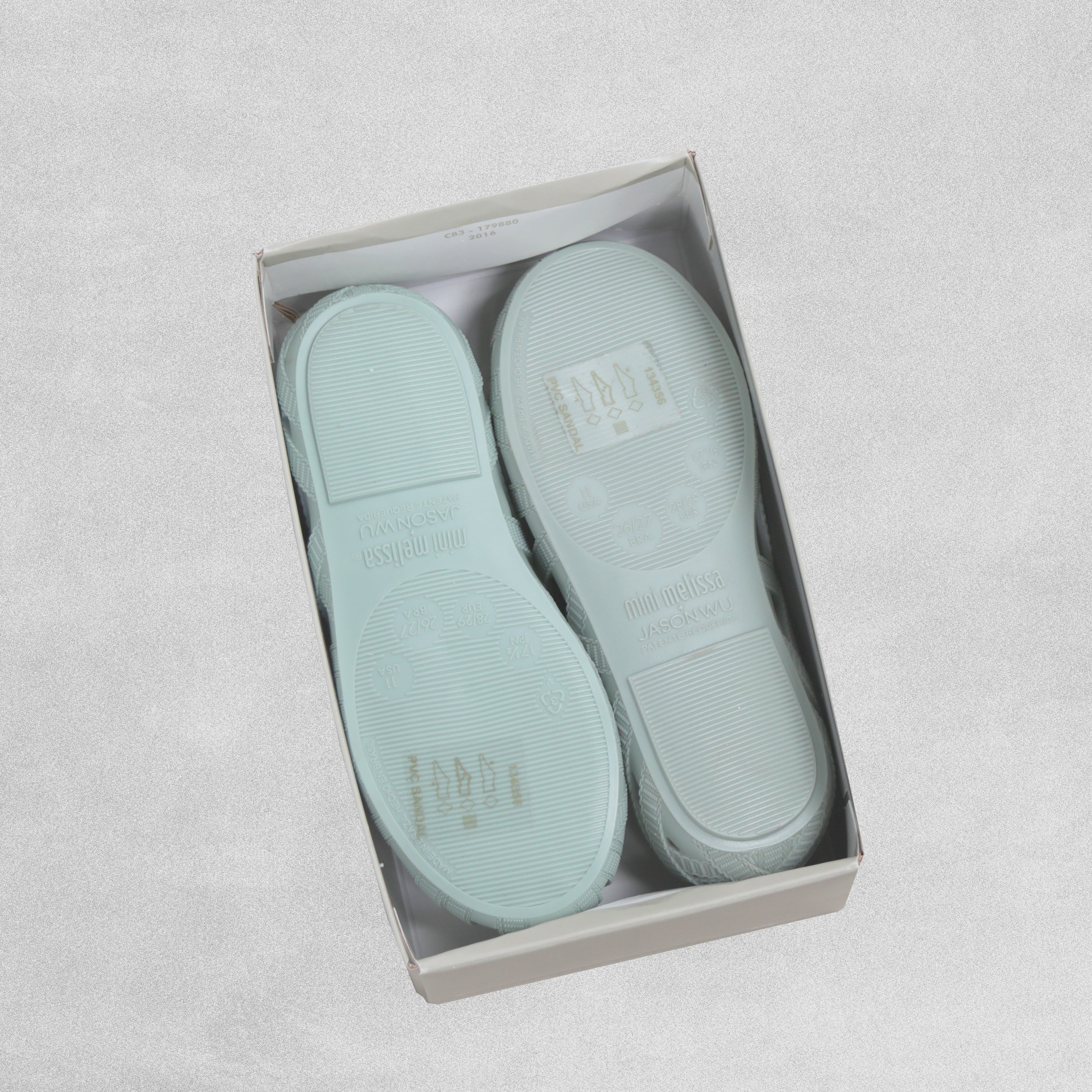 Mini Melissa + Jason Wu rubber summer shoes - Mint colour