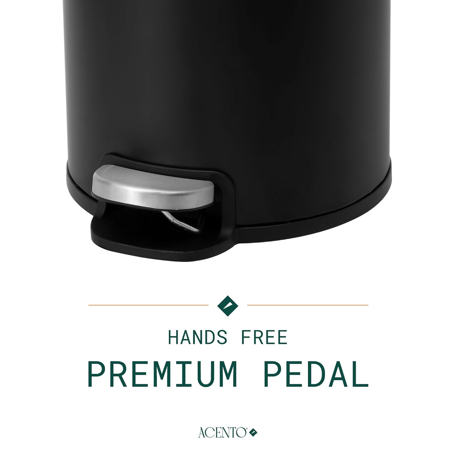 MooreField Soft Close Step Bin - round with wooden top