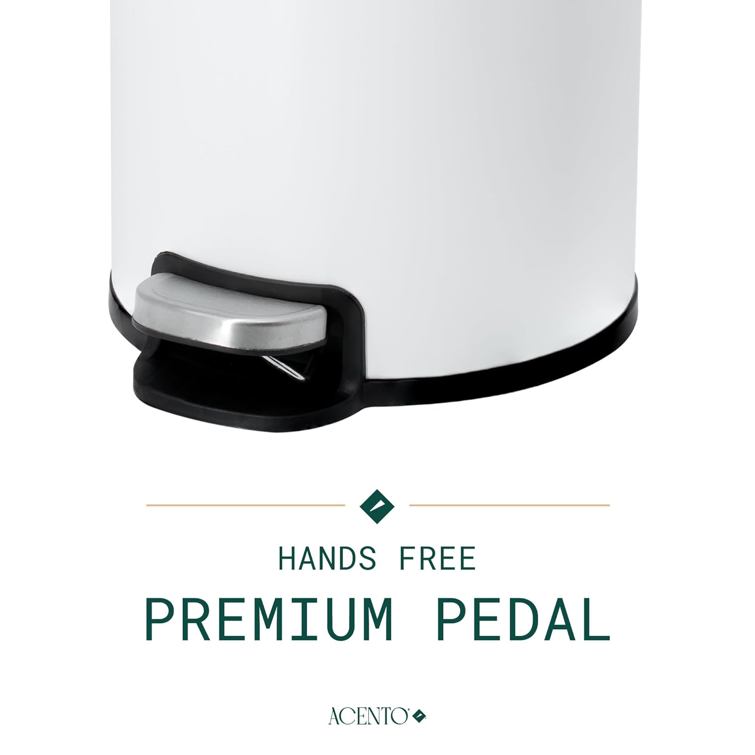 MooreField Soft Close Step Bin - round with wooden top