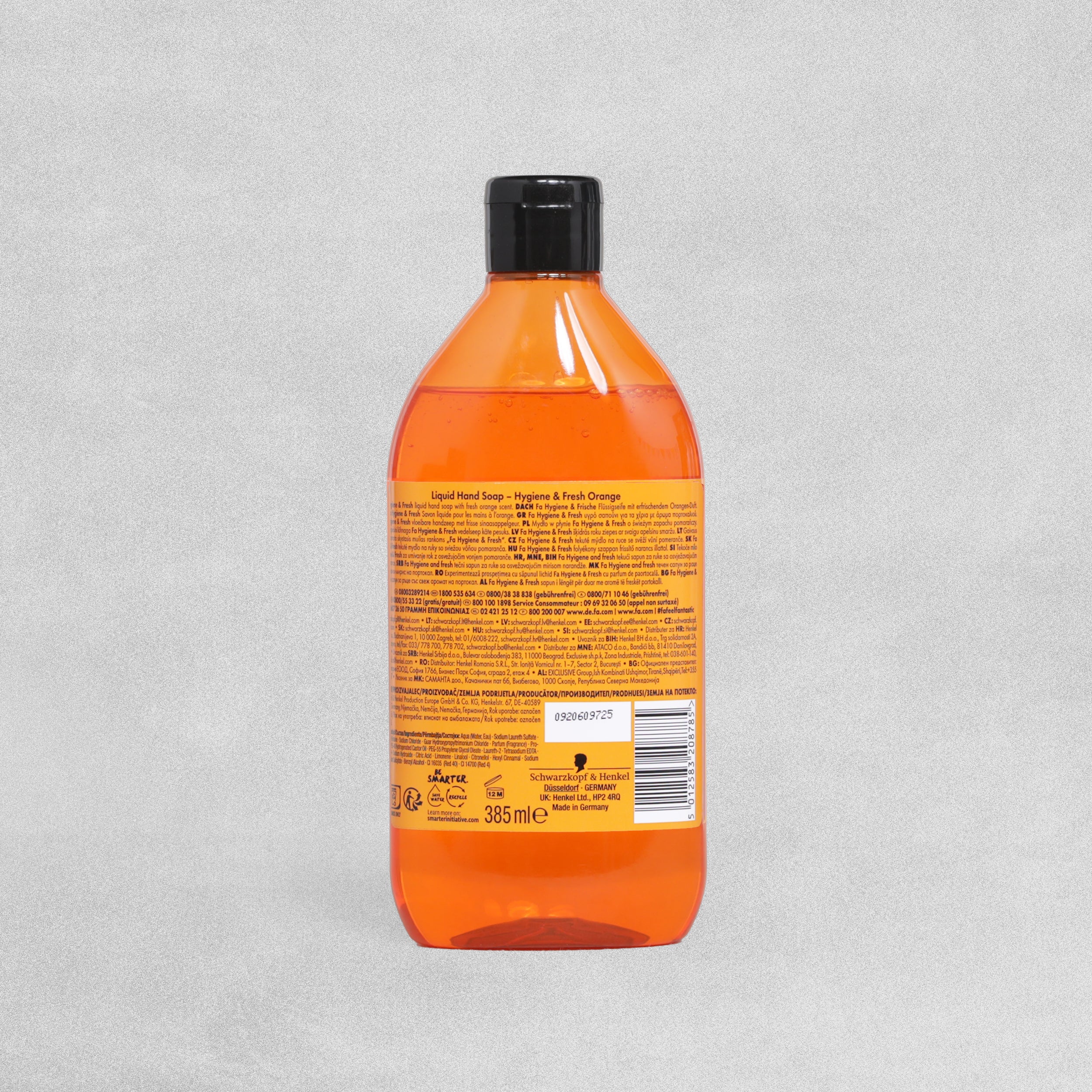 Schwarzkopf FA Liquid Hand Soap -with Orange Scent 385ml