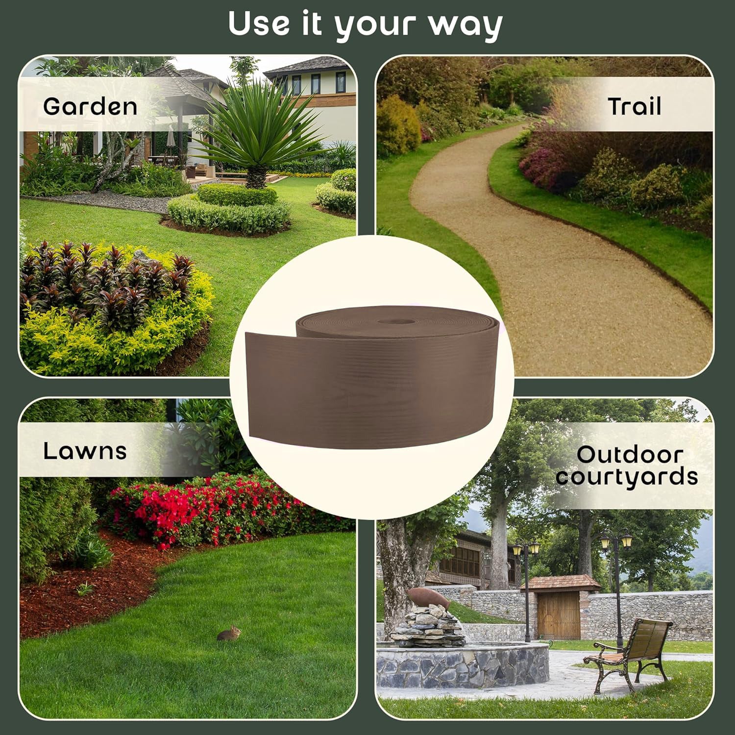 The Lawn Company Wavedge & Artedge Lawn Edging 10 Meters various colours