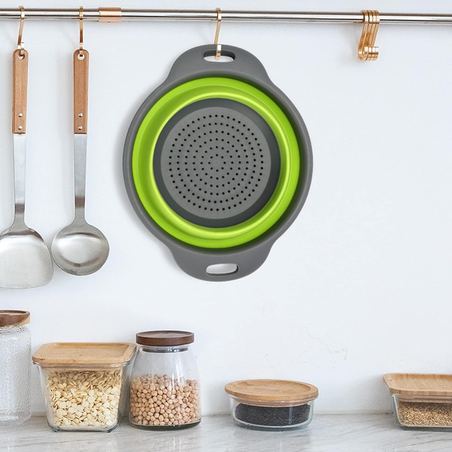 Collapsible Colanders Pair - Various Colours Available