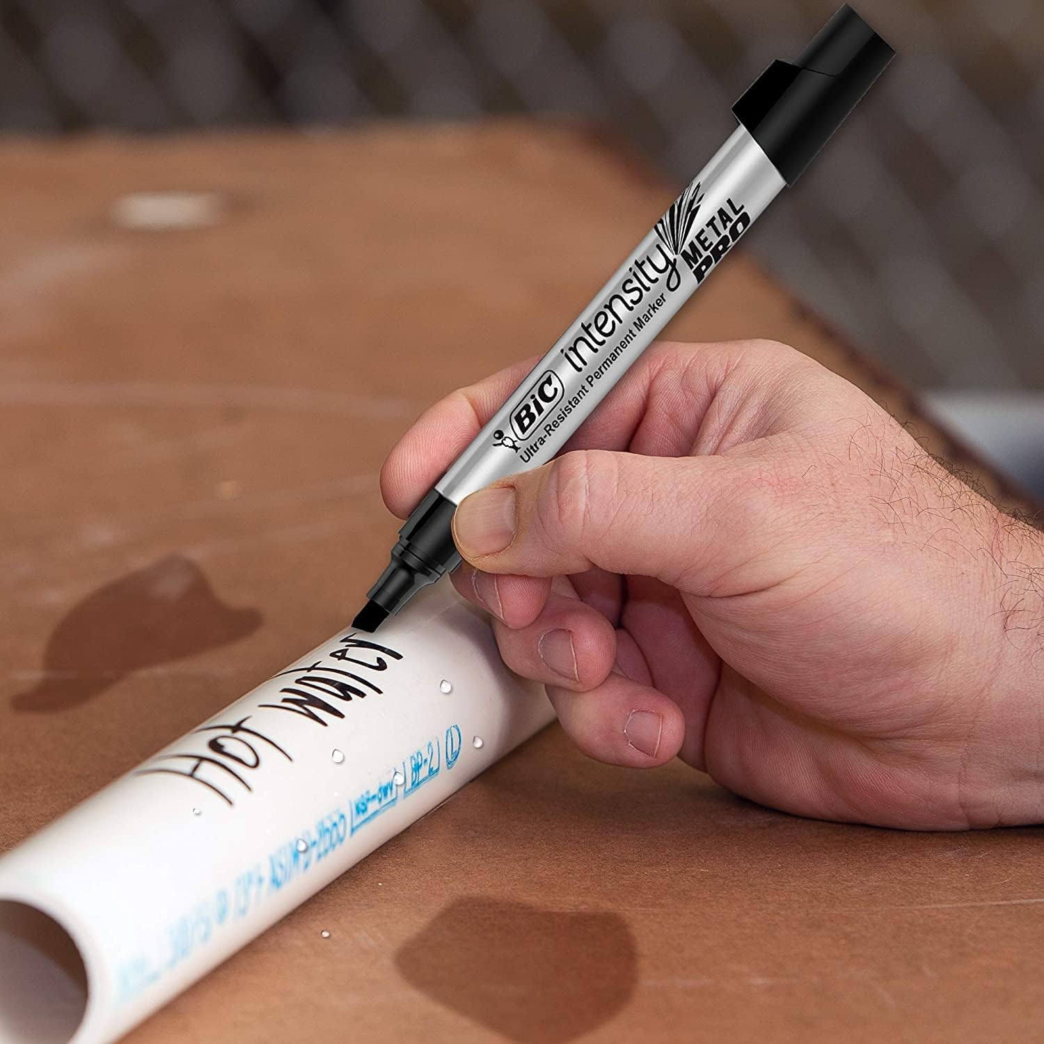 Bic Intensity Metal Pro Black Permanent Marker Pens 2pk