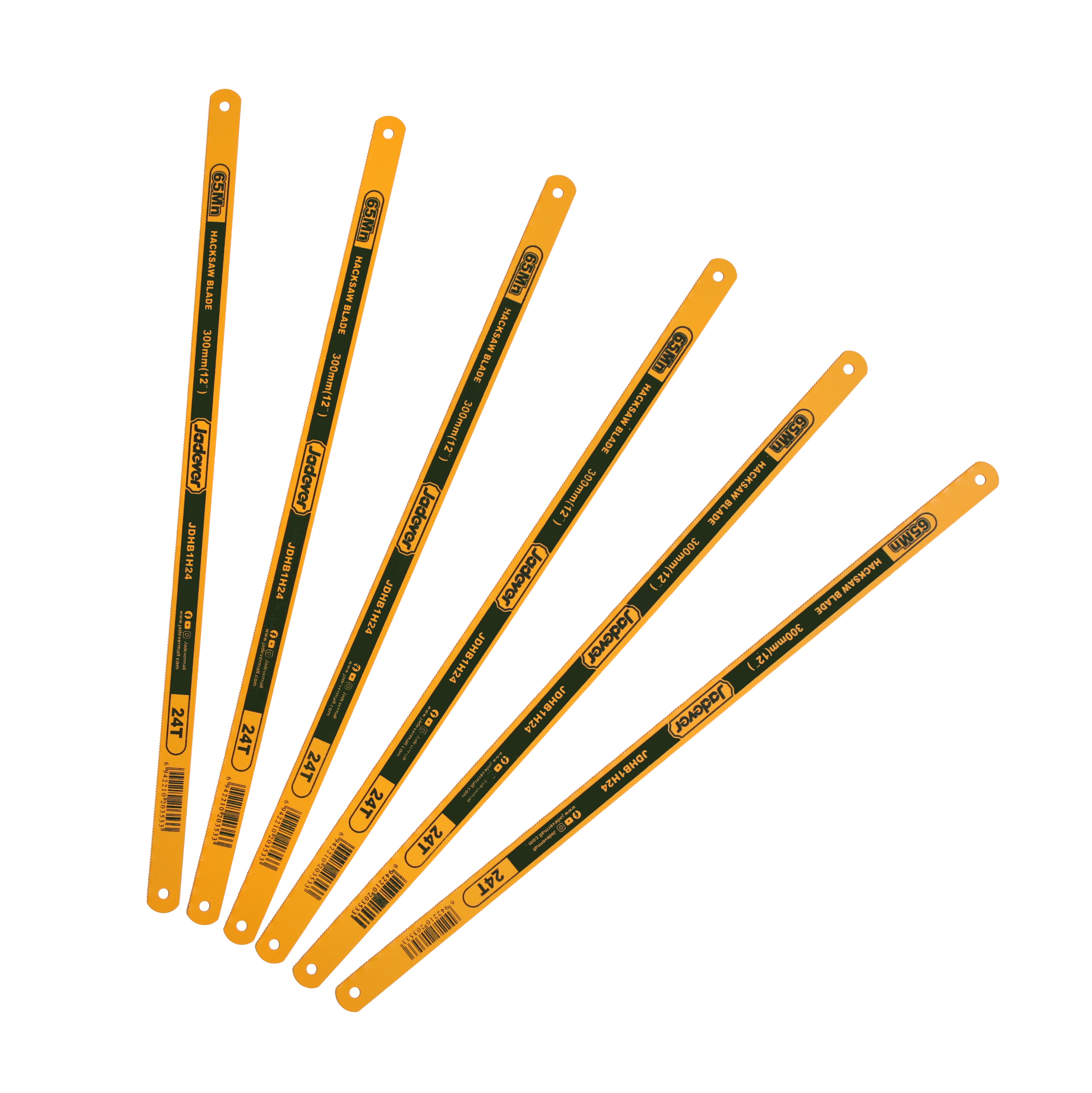 Jadever Hacksaw Blades 300mm 12" 24T- Pack of 6