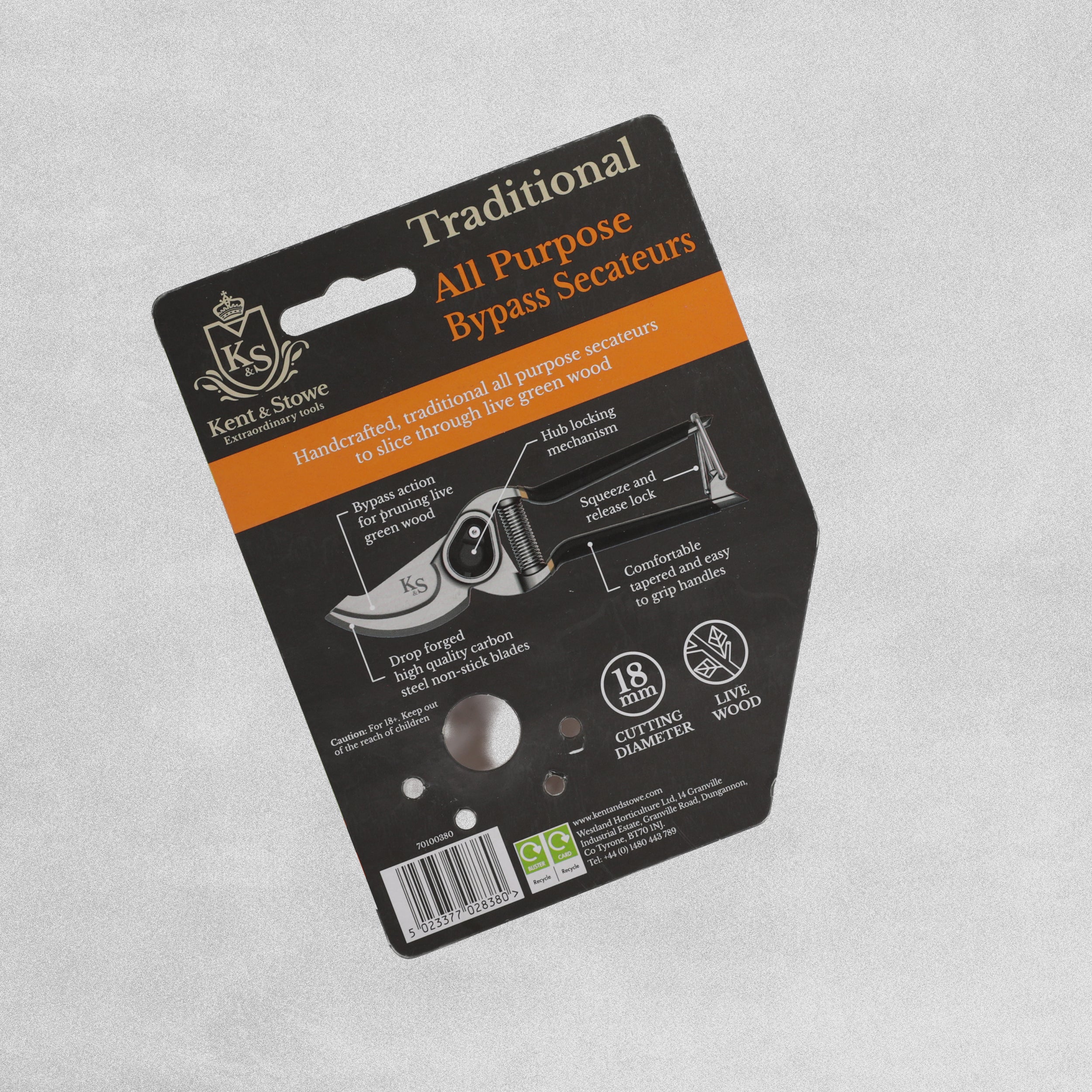 Kent & Stowe Traditional All Purpose Bypass Secateurs