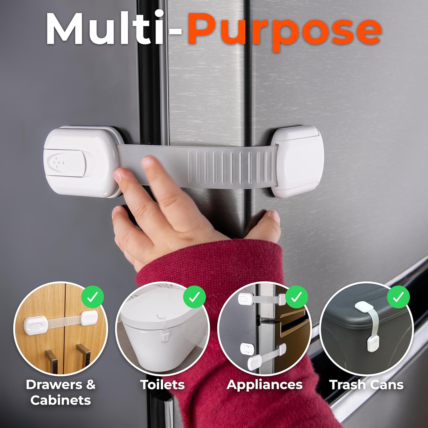 GoKiddo Child Adjustable Safety Lock - 2pcs