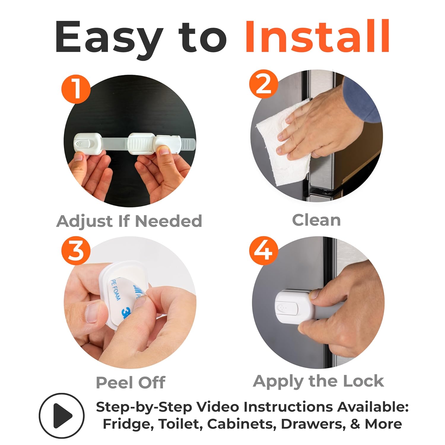 GoKiddo Child Adjustable Safety Lock - 2pcs