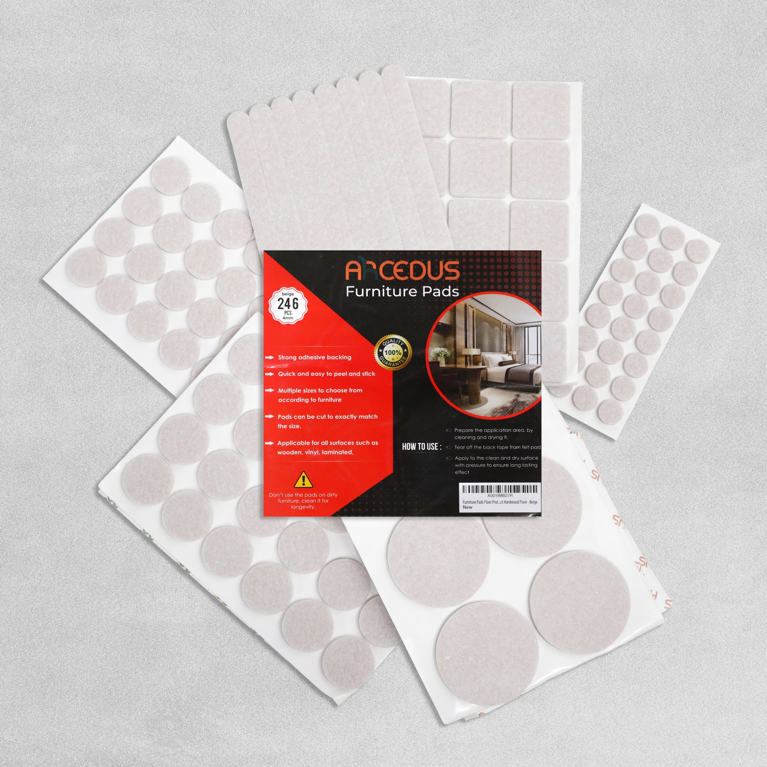 Arcedus Furniture Pads - Various Pack Sizes Available