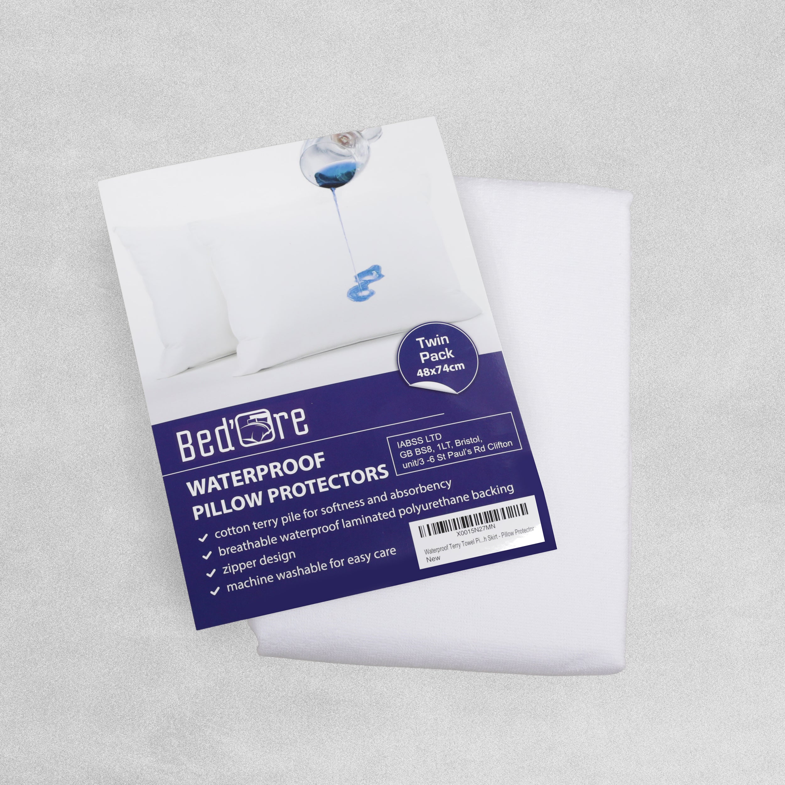 BedOre Waterproof Pillow Protectors - Twin Pack