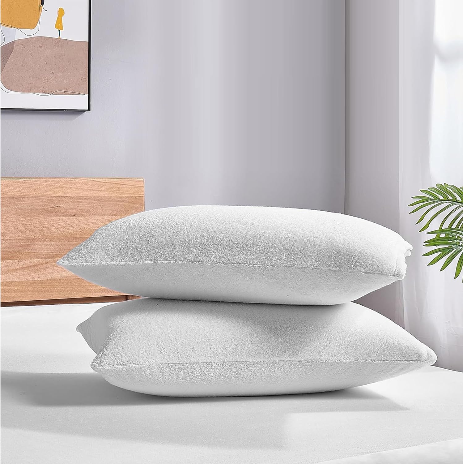 BedOre Waterproof Pillow Protectors - Twin Pack
