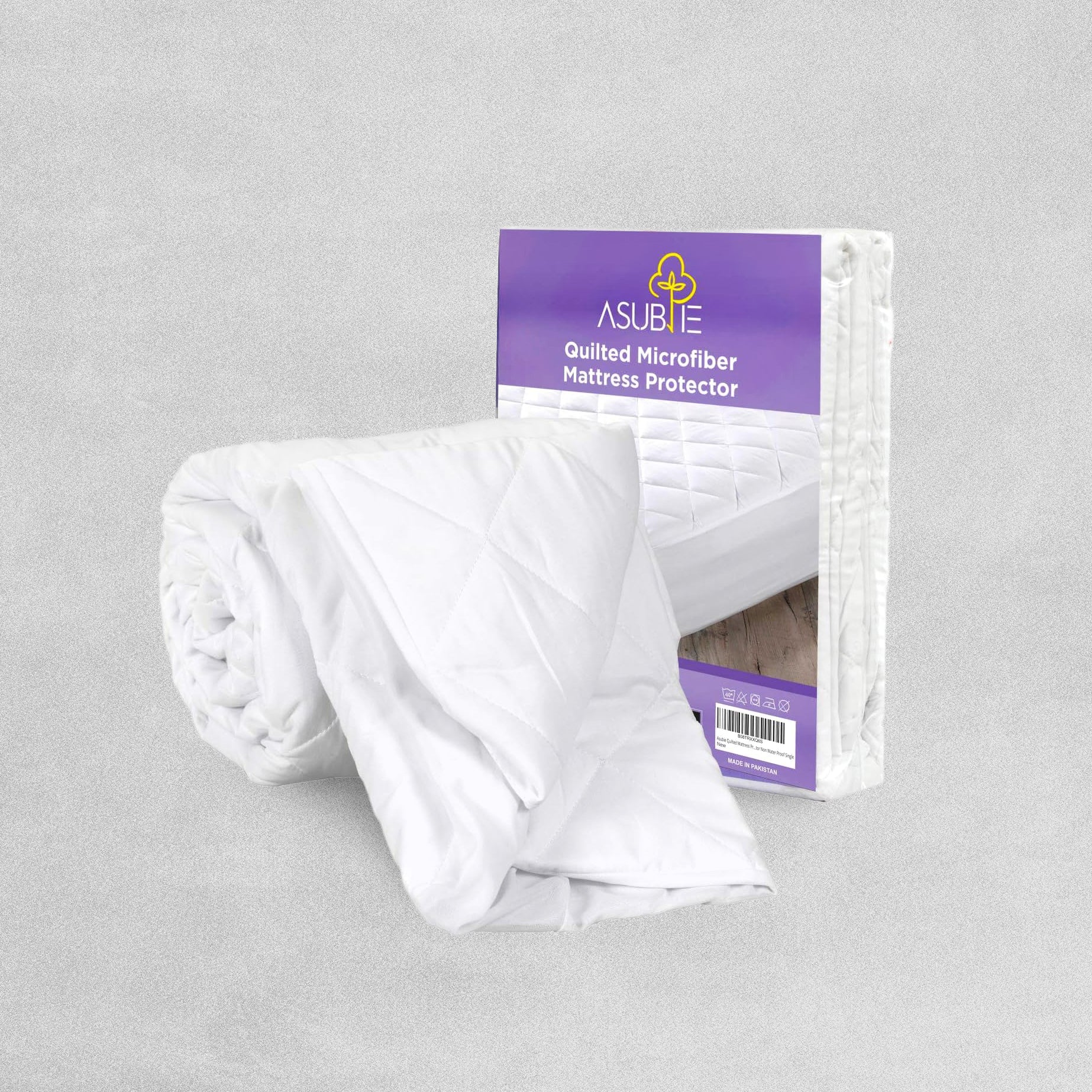 Asubie Quilted Microfibre Mattress Protector - Double