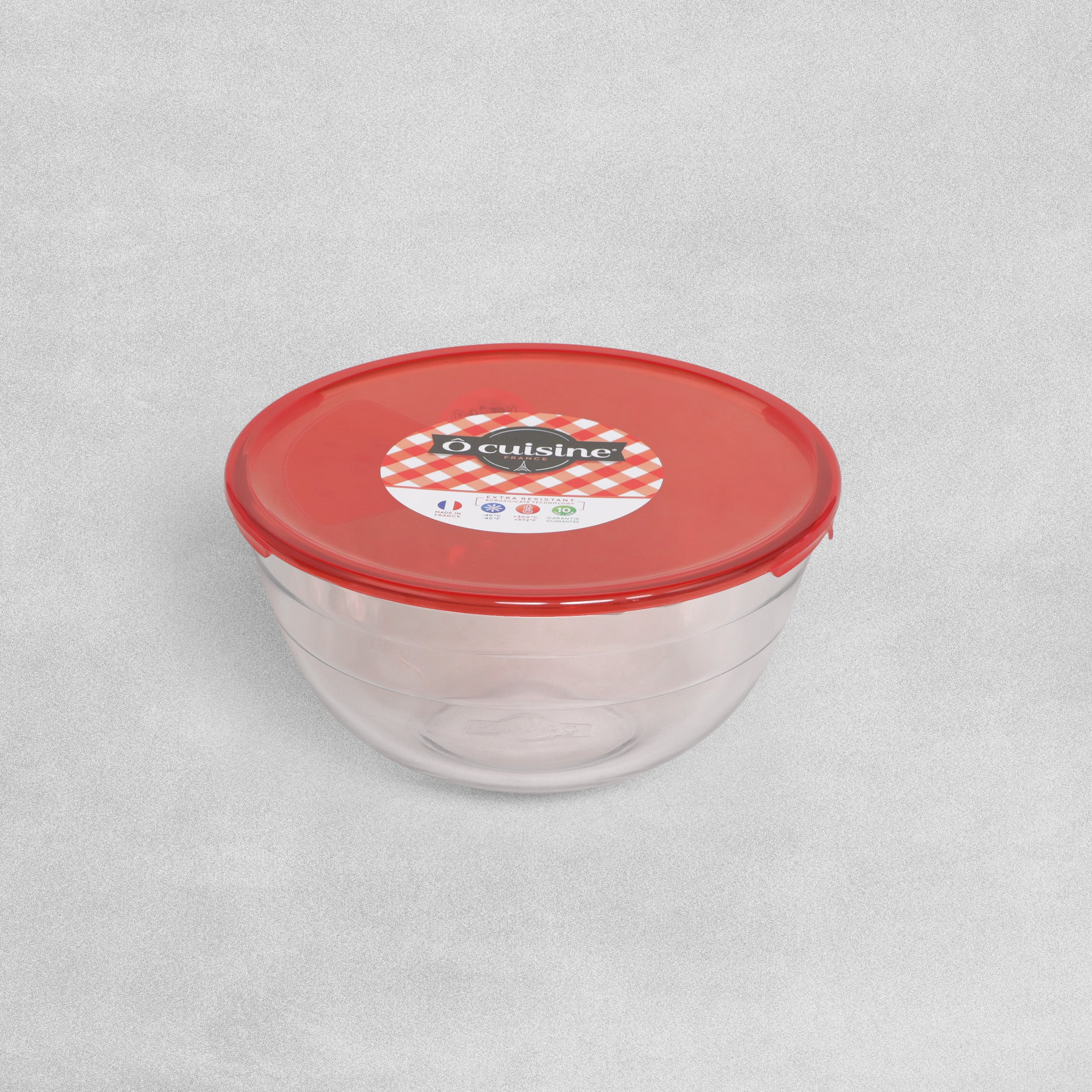 Ocuisine Glass Mixing Bowl with Lid - 2.3L