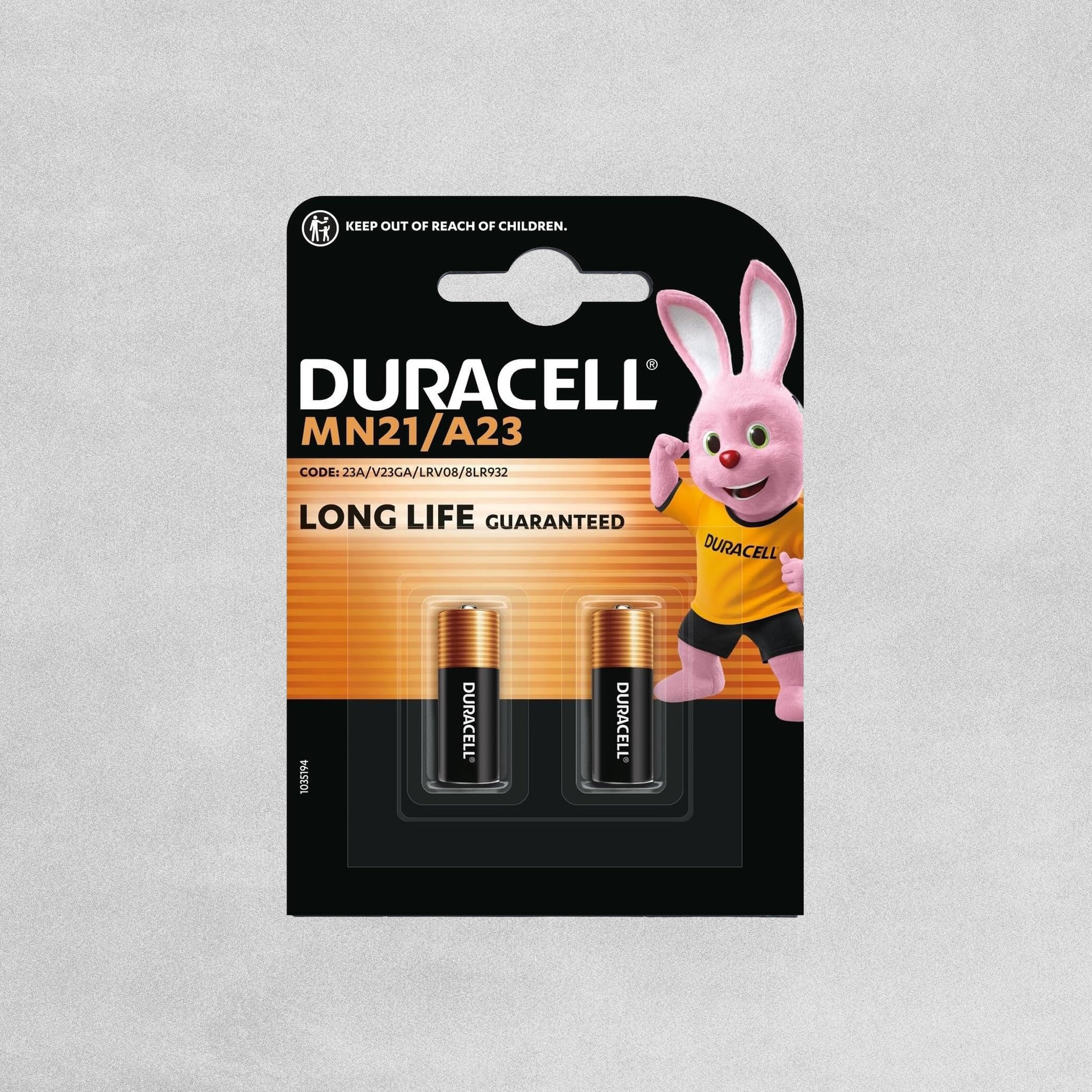 Duracell MN21/A23 12V Alkaline Battery 2Pk