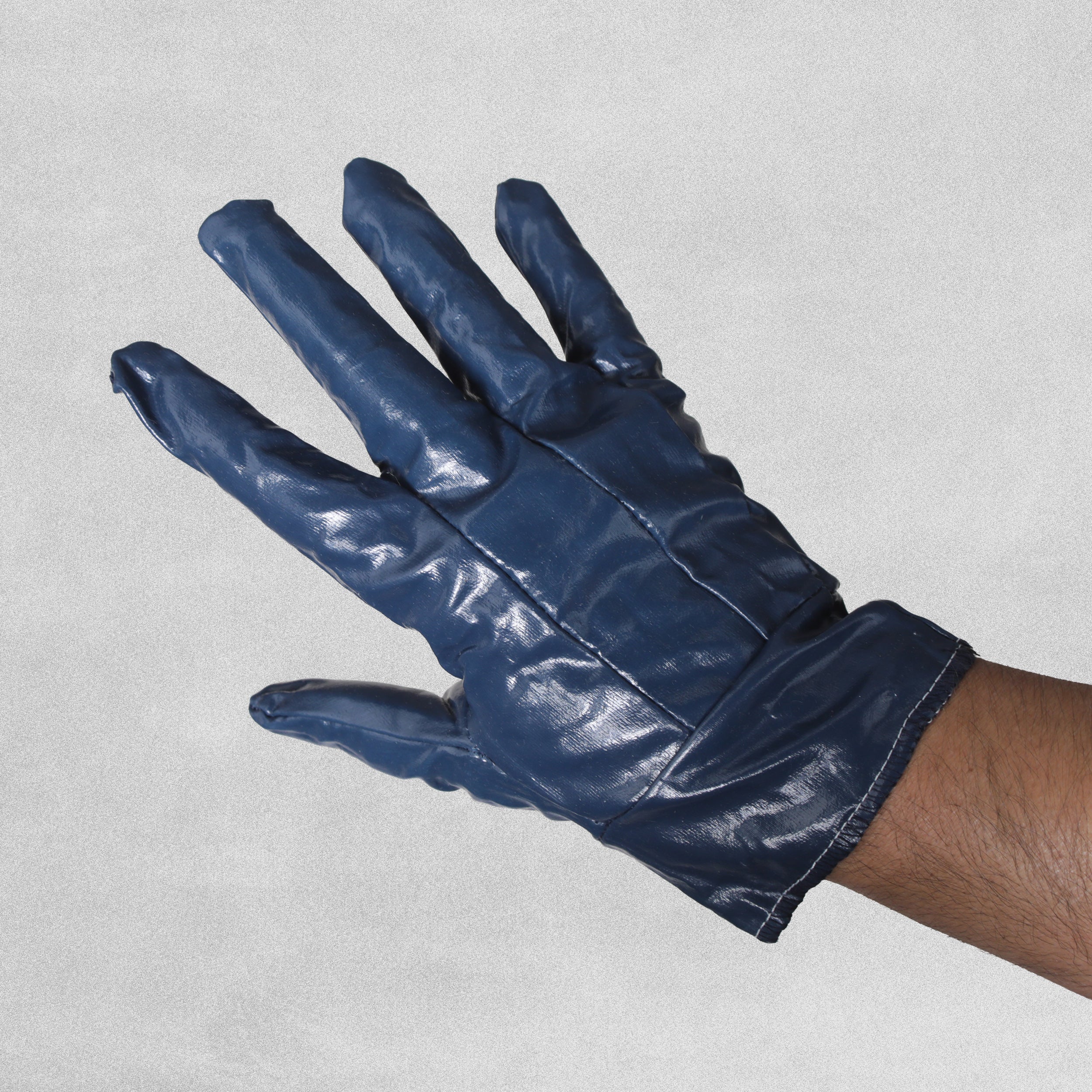 RHINO Blue Vinyl Rubber Gloves - Medium