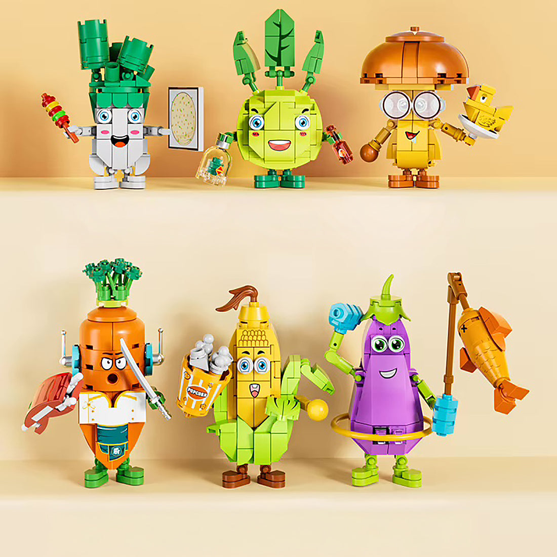 Pocket Block Vegetables 113pc - Assorted Designs