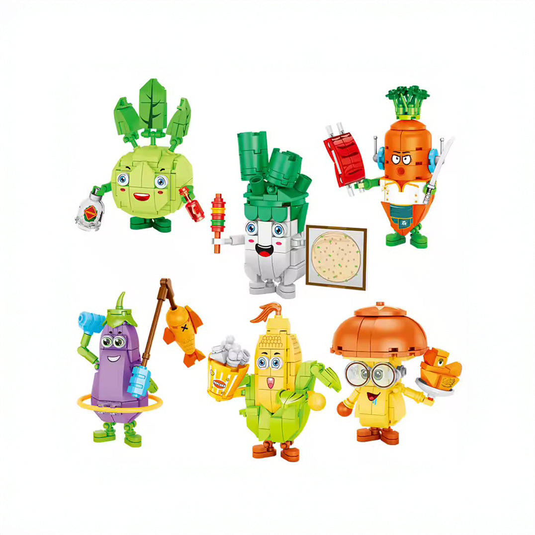 Pocket Block Vegetables 113pc - Assorted Designs